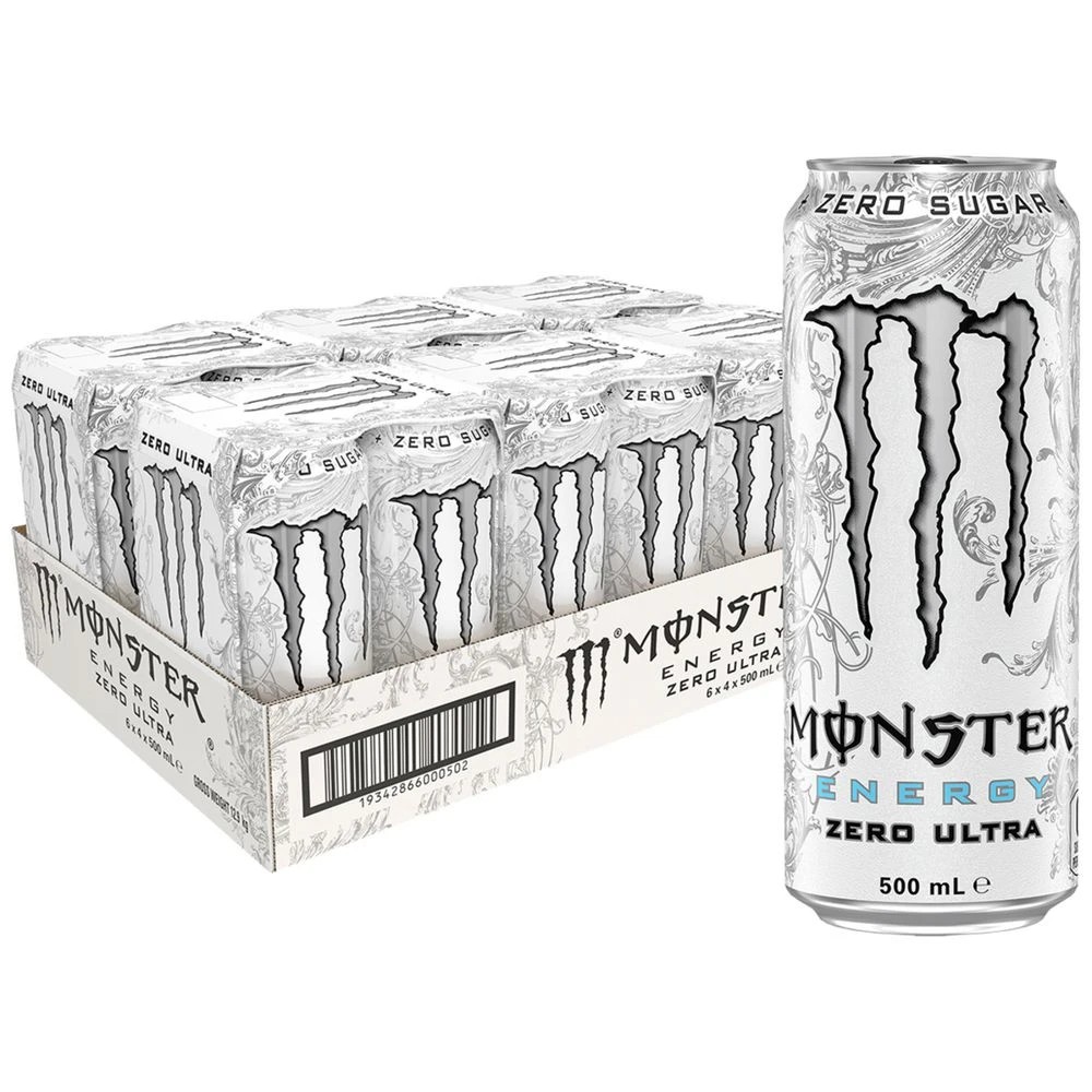 1 Monster Zero Ultra White 500mL 24 Pack, 1 of 3