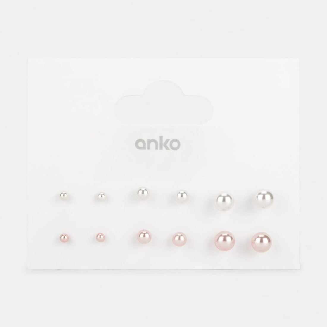 5 6 Pack Faux Pearl Ball Stud Earrings, 5 of 5