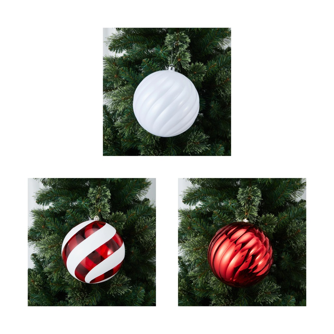 6 6 Pack 20cm Candy Cane Baubles, 6 of 7