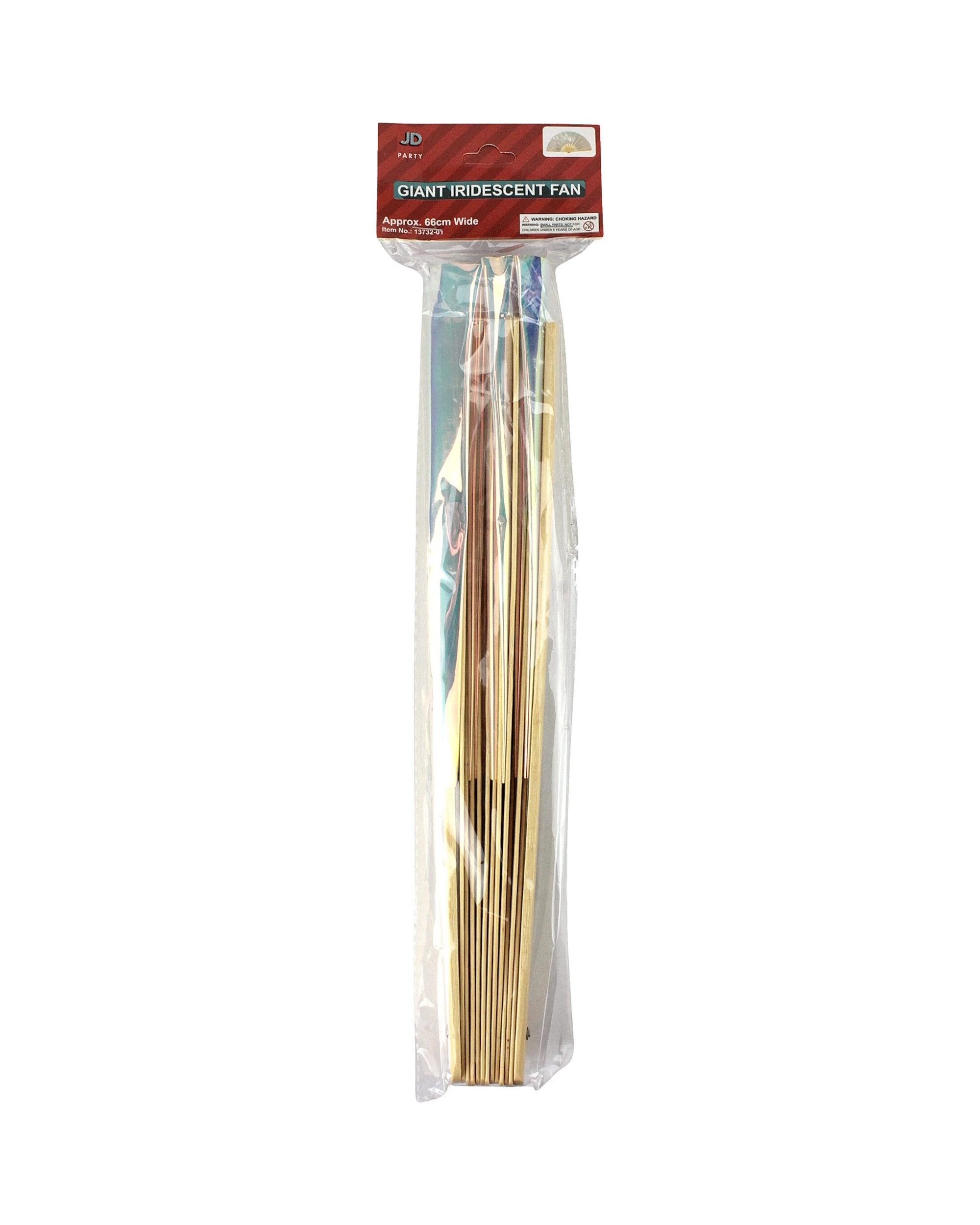 4 JD Party Giant Hand Held Fan 63cm - One Size - Metallic, 4 of 5