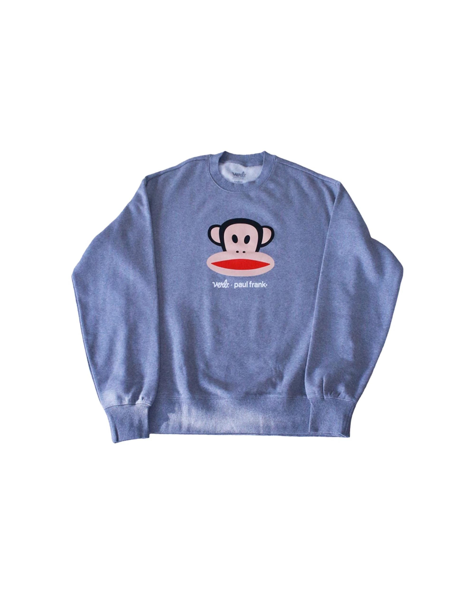 1 Verb. X Paul Frank Julius Head Mens Cotton Crewneck Jumper Relaxed Fit GREY, 1 of 4