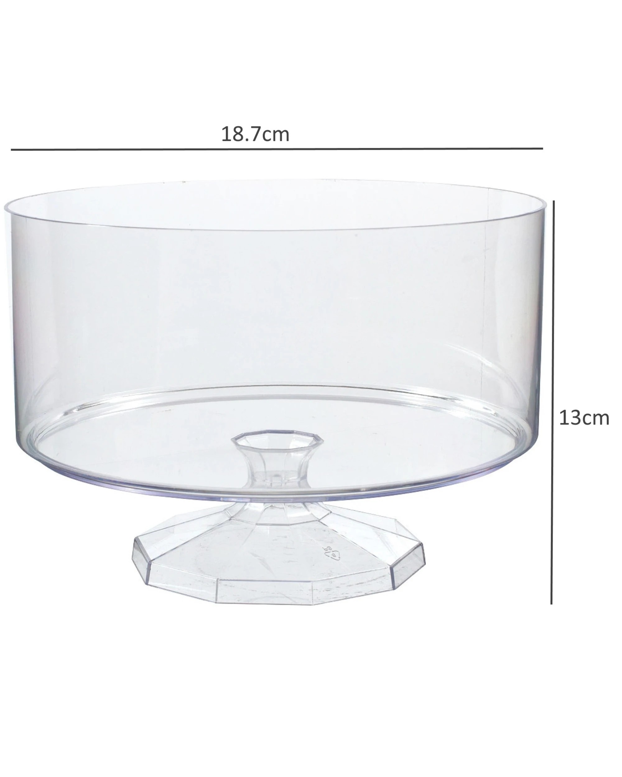 2 Anagram Clear Plastic Trifle Container 18.7cm - Clear, 2 of 2