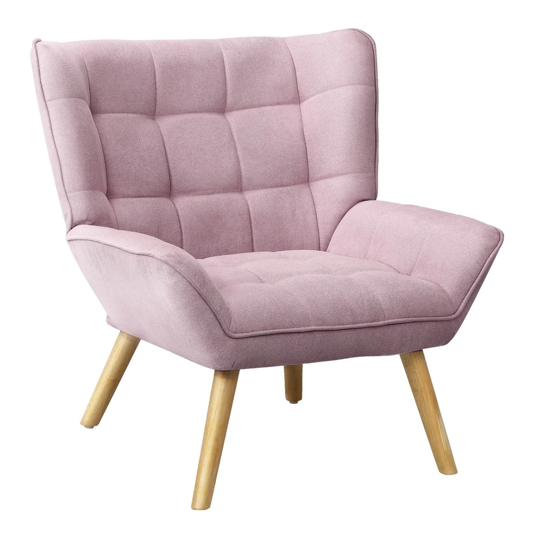 1 Oikiture Armchair Accent Chairs Sofa Lounge Fabric Upholstered Tub Chair
 - Pink, 1 of 10