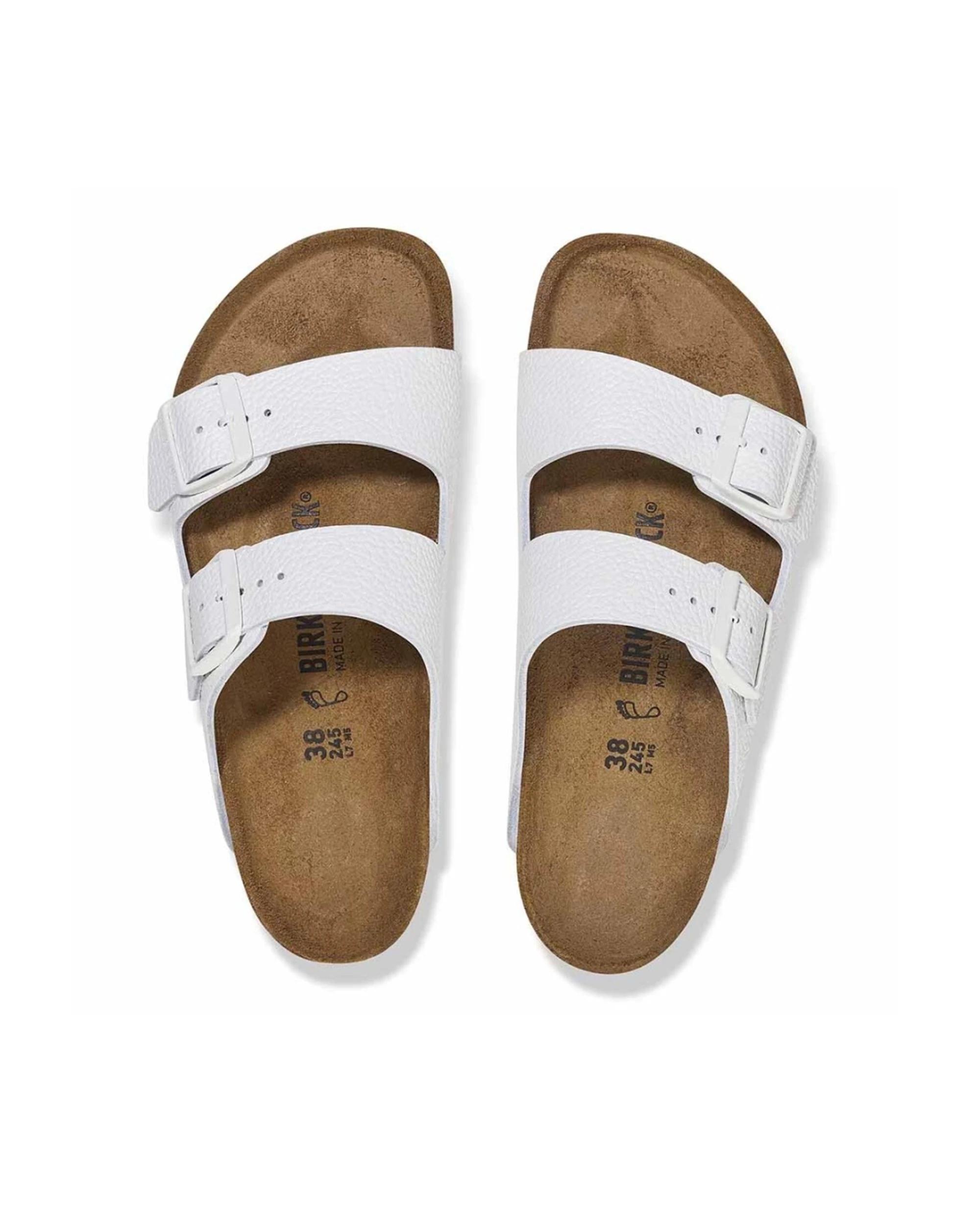 3 Birkenstock Arizona Leather Sandals Regular Width WHITE, 3 of 5