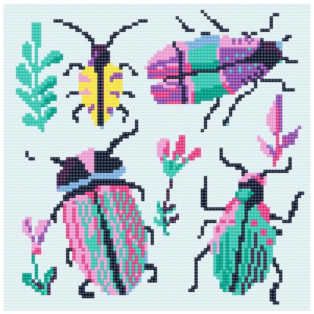 2 Craftsmart Crystal Canvas 28x28 Beetles, 2 of 2