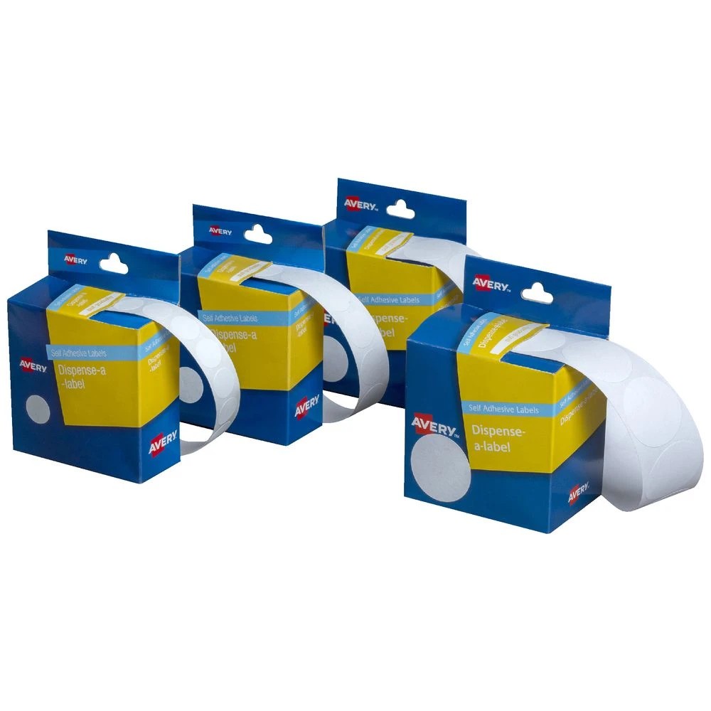 2 Avery Self-adhesive Dispenser Labels White 14mm 1200 Pack, 2 of 2