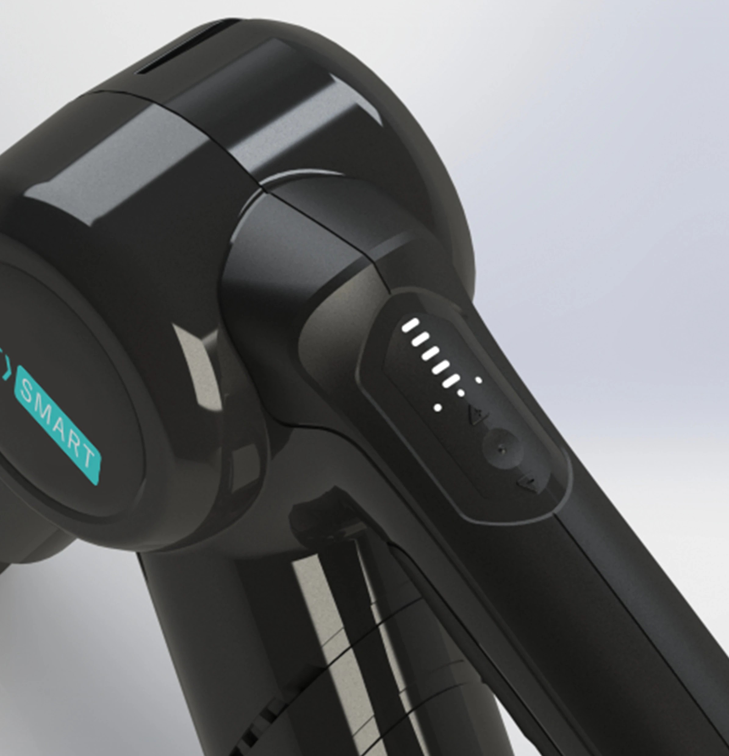 8 FITSMART 3 Level Vibration Therapy Massage Gun With 5 Interchangeable Heads - Black, 8 of 9