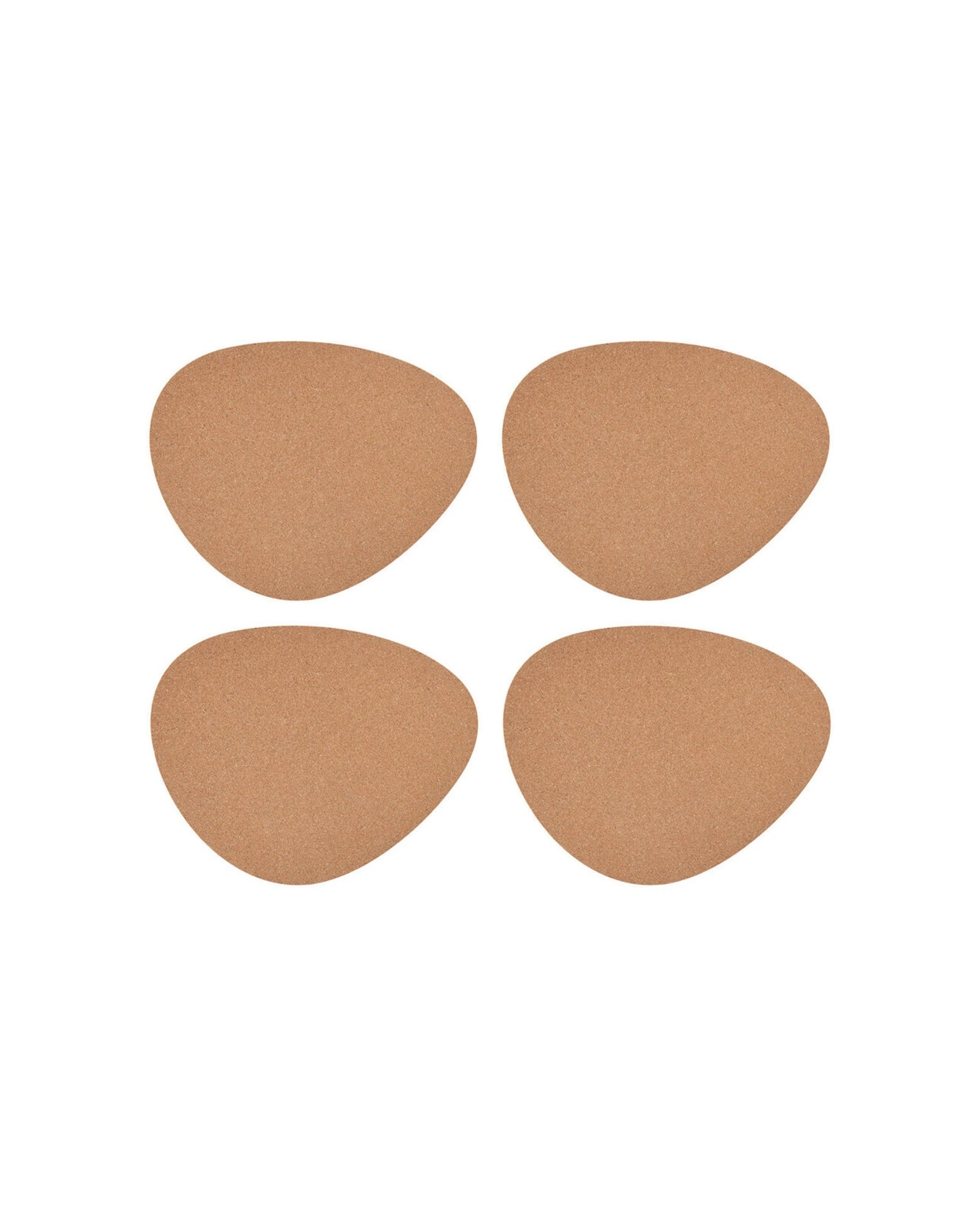 1 Mikasa 4pc Pebble-Shaped Cork Table Placemats Set - Brown, 1 of 7