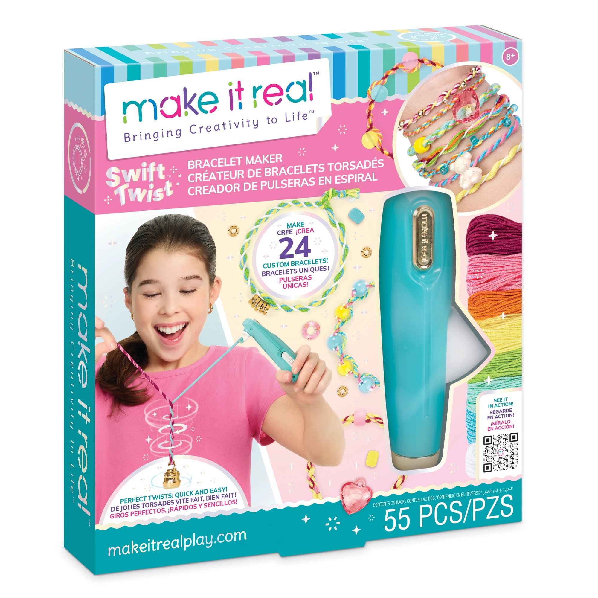 1 55 Piece Make It Real Swift Twist Bracelet Maker, 1 of 4