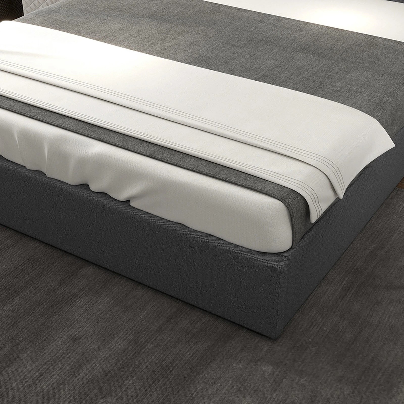 9 Milano Décor Capri Luxury Gas Lift Bed Frame Base And Headboard With Storage Double - Grey, 9 of 10