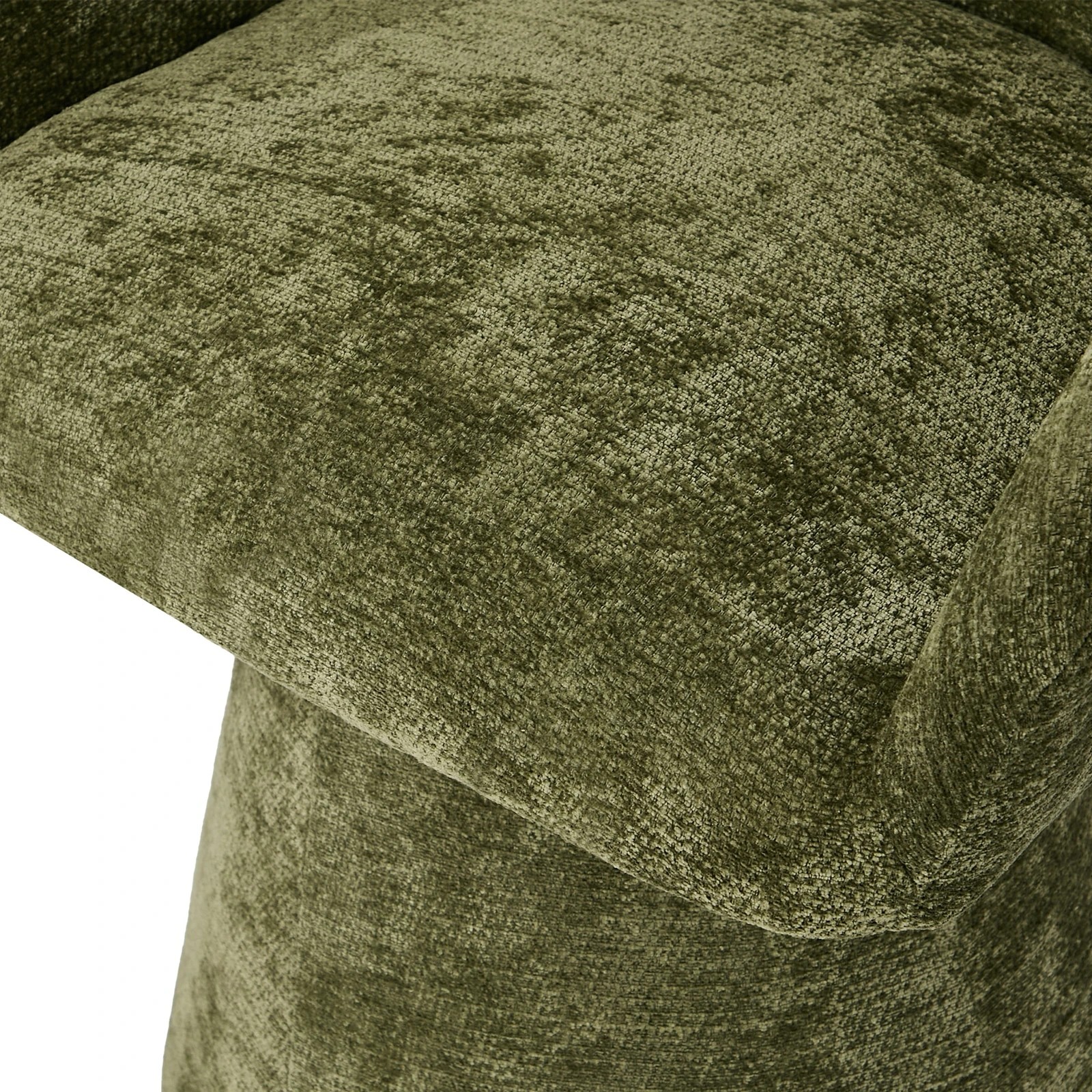 9 Oikiture Dining Chair Swivel Armchair Lounge Accent Chairs Chenille - Green, 9 of 9