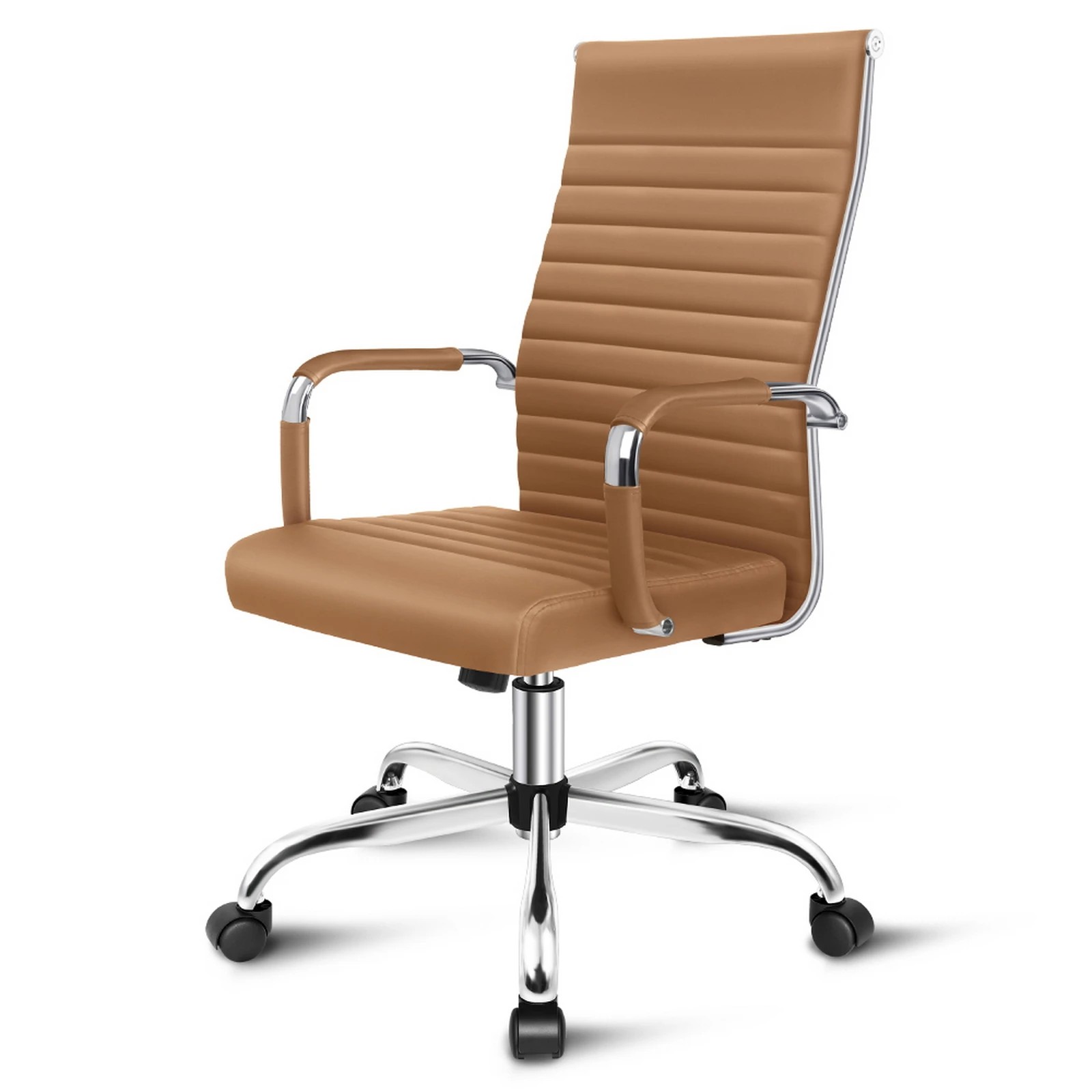 1 Alfordson Office Chair Executive Padded Seat Ergonomic Computer Study Gaming - Brown, 1 of 10