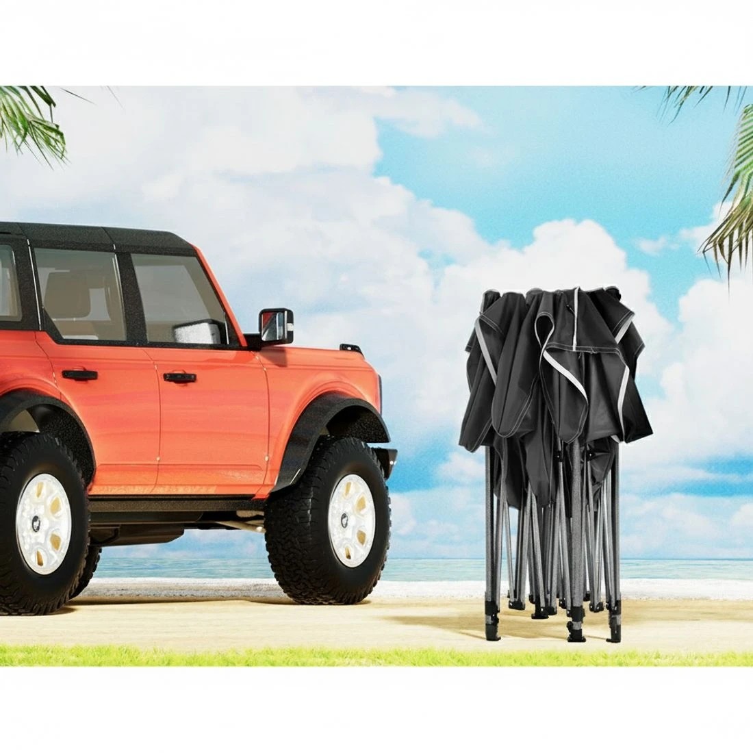 6 Instahut Gazebo Pop Up Marquee 3x4.5m Folding Tent Wedding Outdoor Camping Canopy Gazebos - Blue, 6 of 9