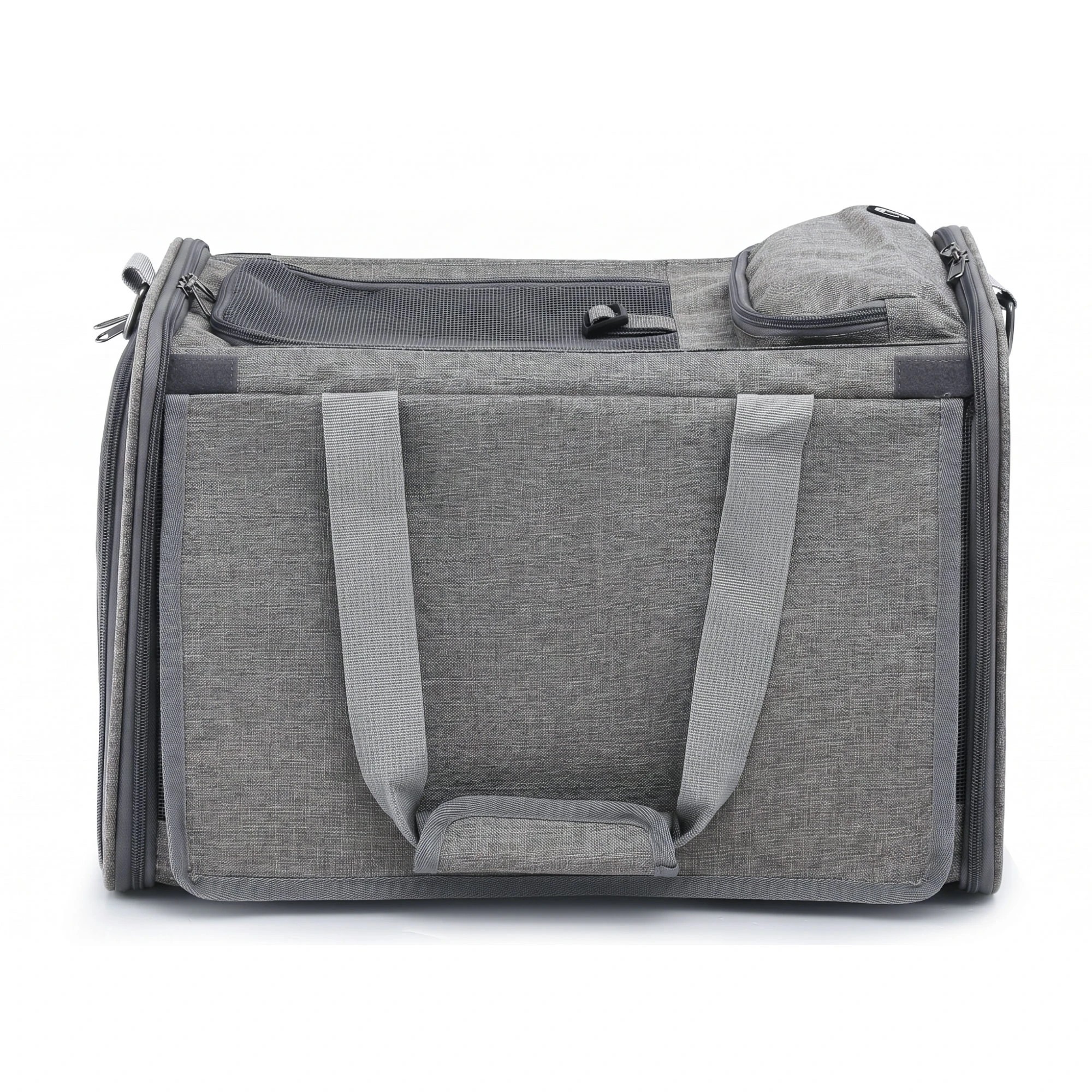 3 i.Pet Pet Carrier Bag Foldable Dog Cat Durable Crate Travel Portable Kennel - Grey, 3 of 9