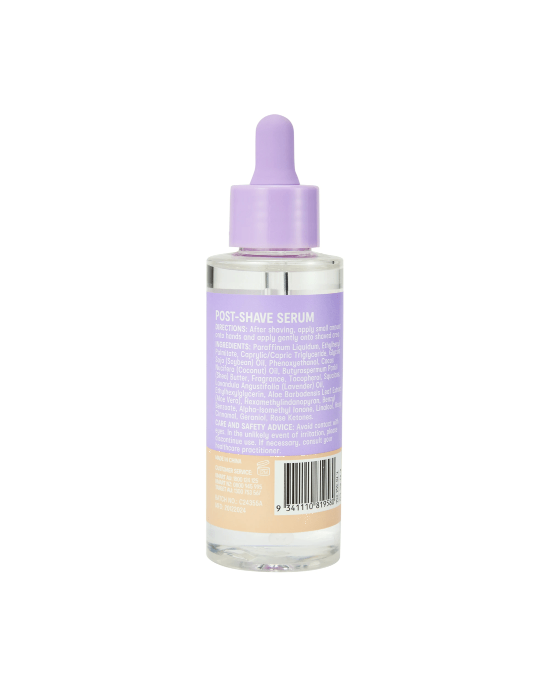 3 OXX Bodycare Sweet Cheeks Post-Shave Serum 100ml - Aloe Vera Extract and Lavender Oil, 3 of 4