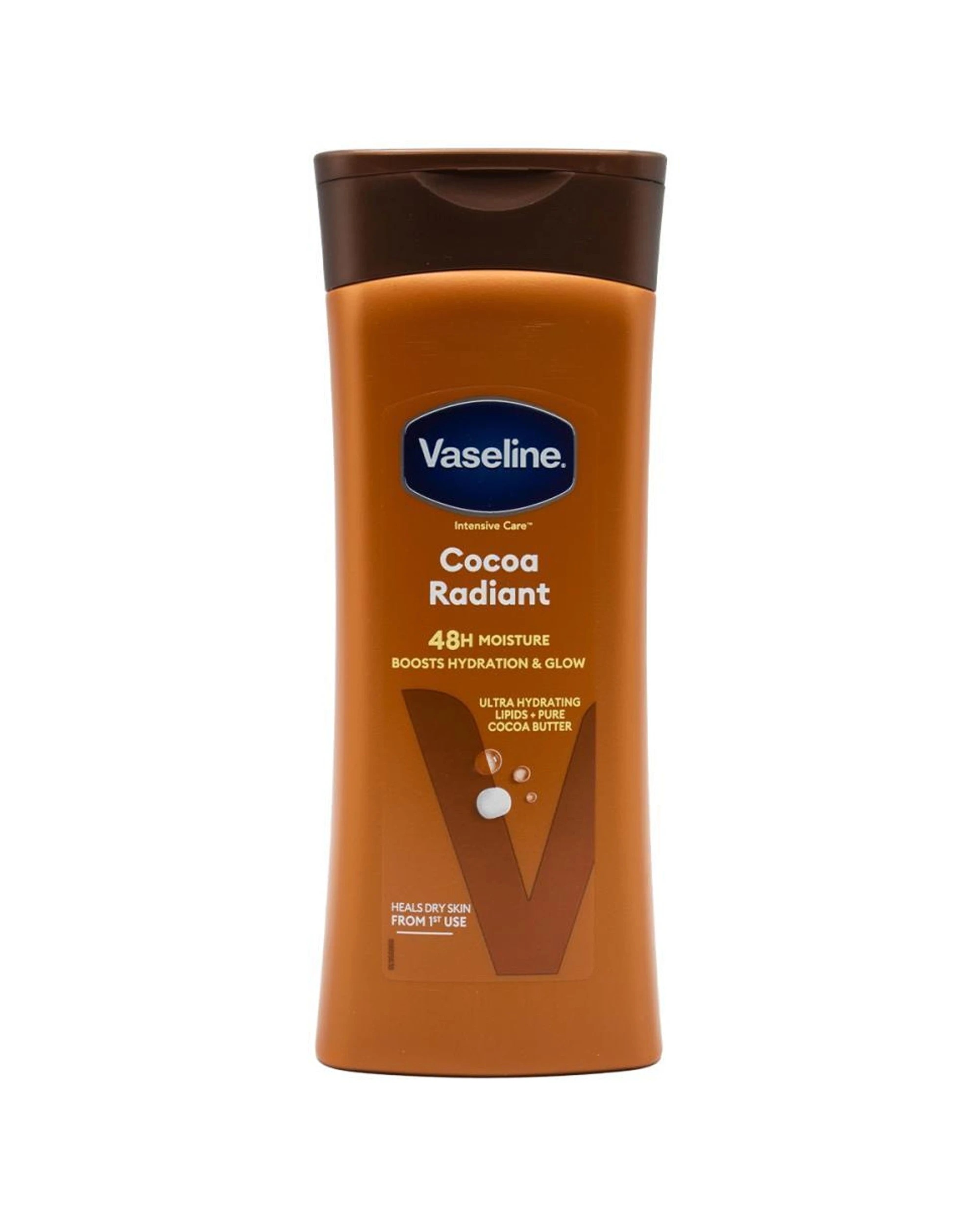 2 Vaseline Intensive Care Body Lotion Cocoa Radiant For Dry Skin 6PK 400ml - Brown, 2 of 3