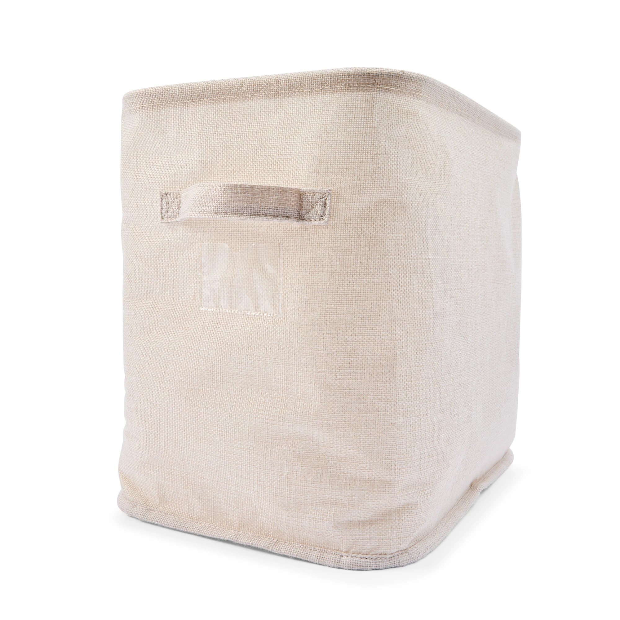 3 Linen Look Tall Narrow Organiser - Beige, 3 of 9