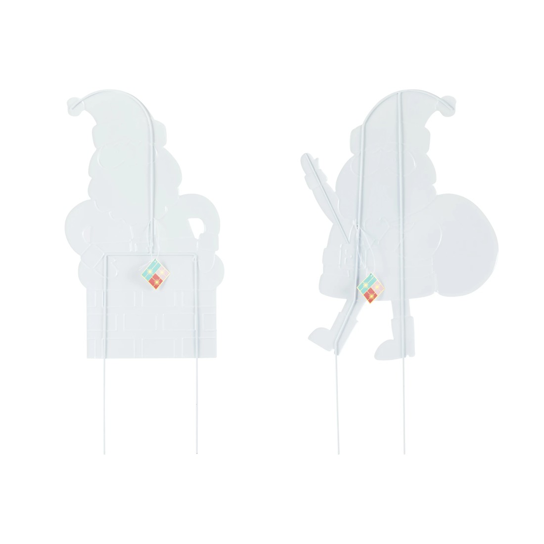 4 Large Christmas Santa Stake - Assorted, 4 of 6