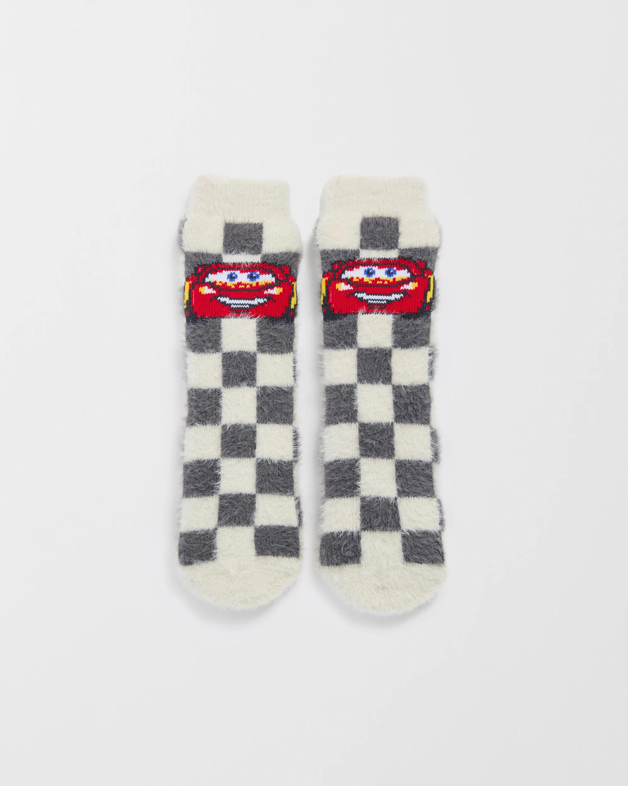 1 Disney Cars Sherpa Lined Home Socks CARS, 1 of 4