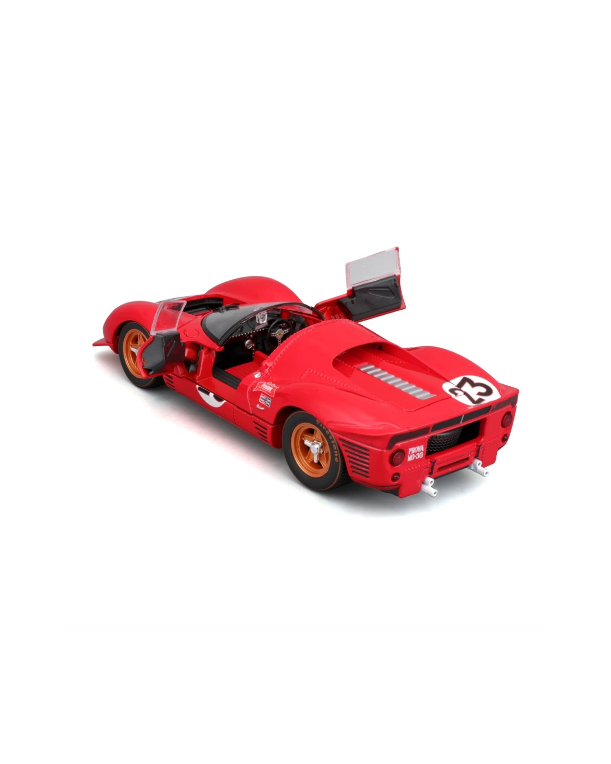 6 Bburago Model Kit 1967 Ferrari 330 P4 Daytona Classic Car - Red, 6 of 7