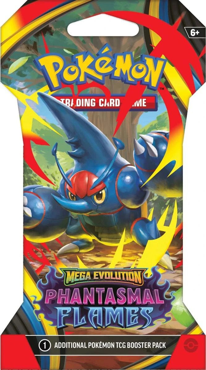 4 Pokemon Trading Card Game: Mega Evolution - Phantasmal Flames Blisters - Assorted, 4 of 6