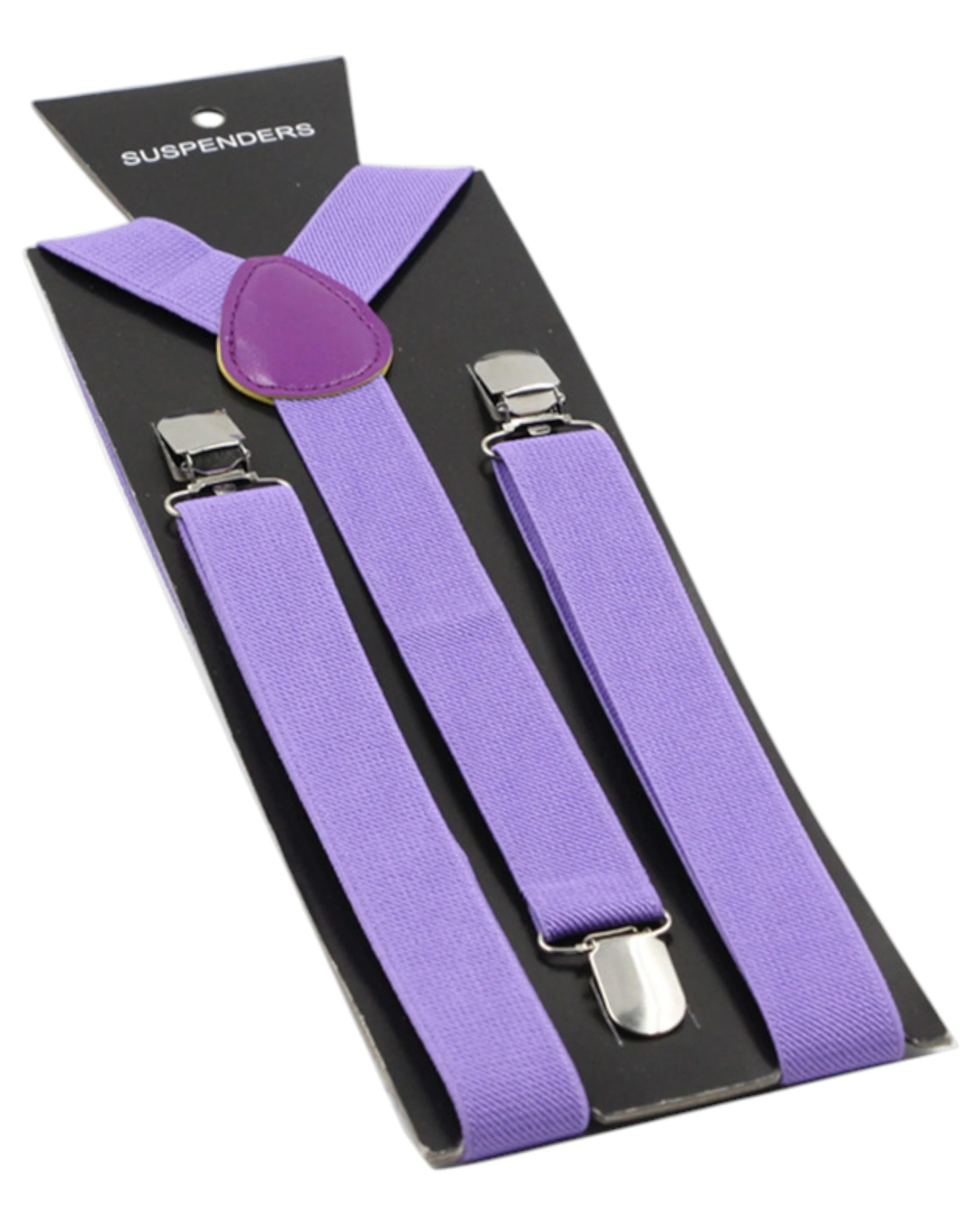 2 Zasel Mens Adjustable 100cm Violet Suspenders - Purple, 2 of 3