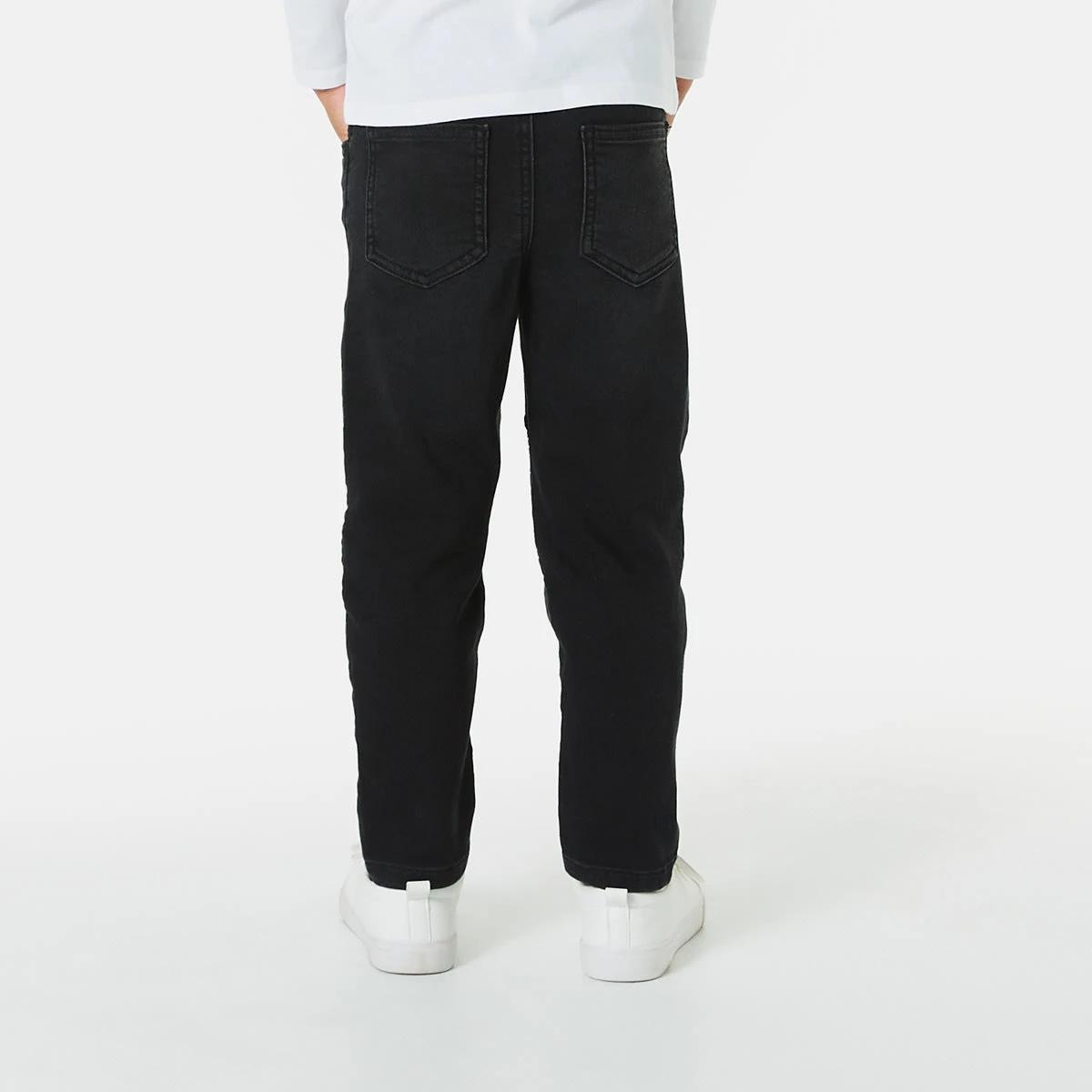 2 Knit Moto Denim Jeans Black Wash, 2 of 8
