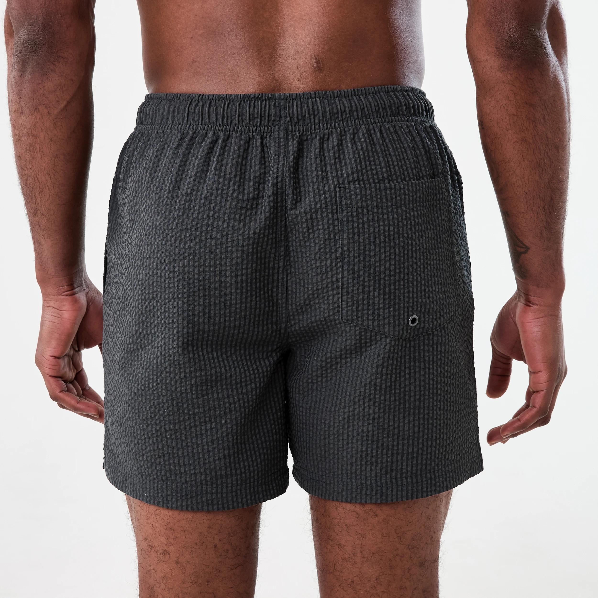 3 Seersucker Boardshorts Blk Strp, 3 of 6