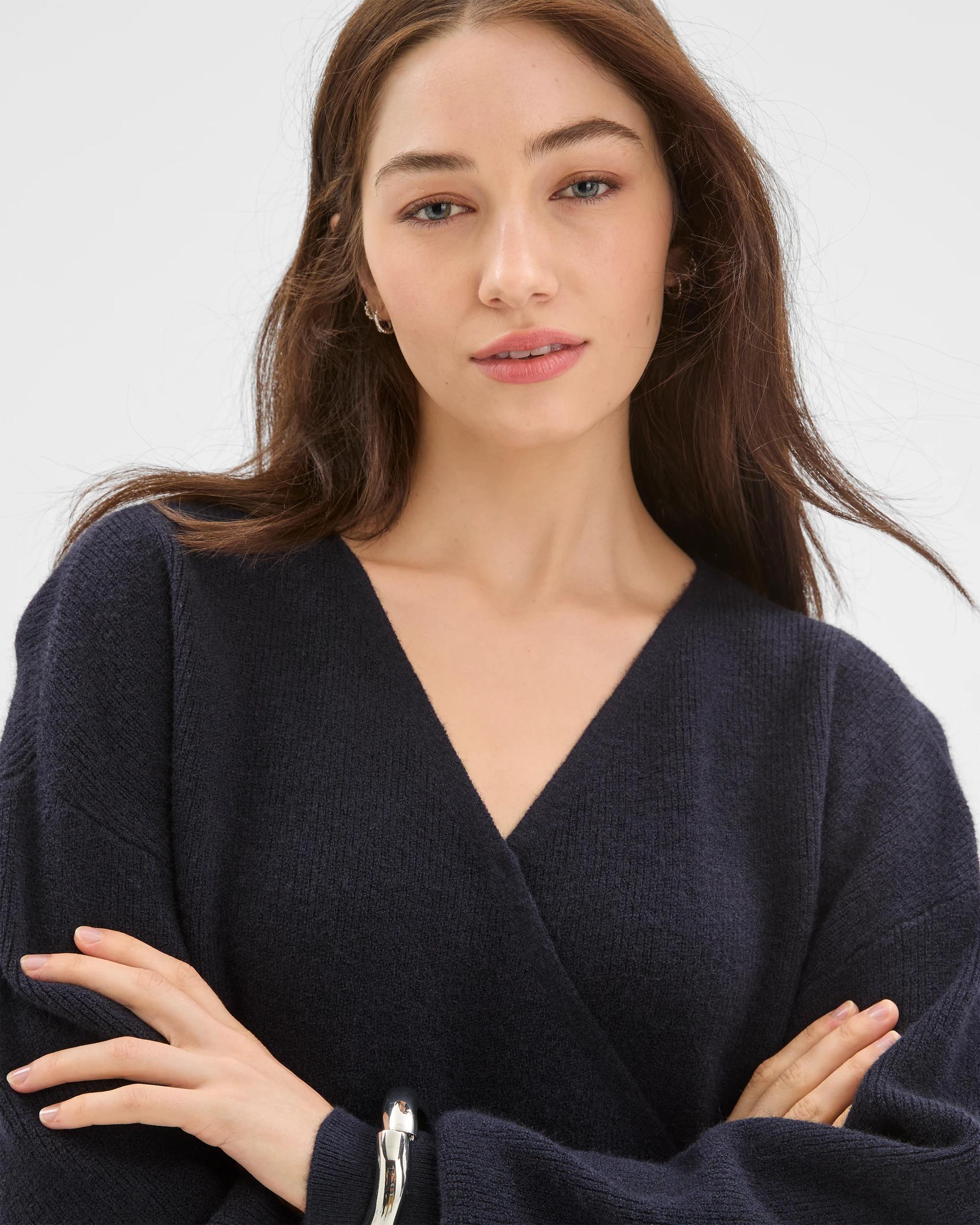 5 Lily Loves Wrap Jumper BLUE + BLACK, 5 of 6