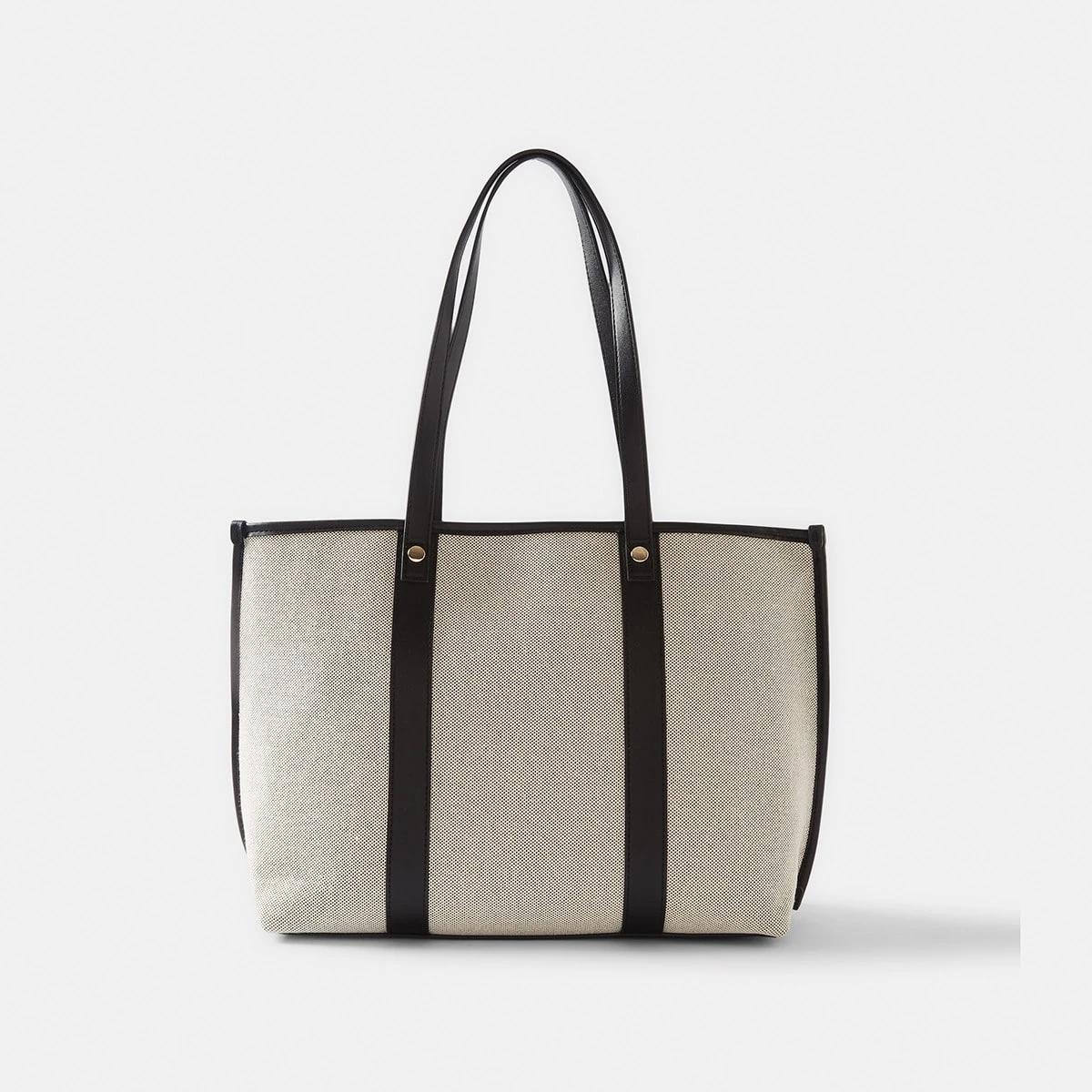 2 Contrast Tote Black, 2 of 6