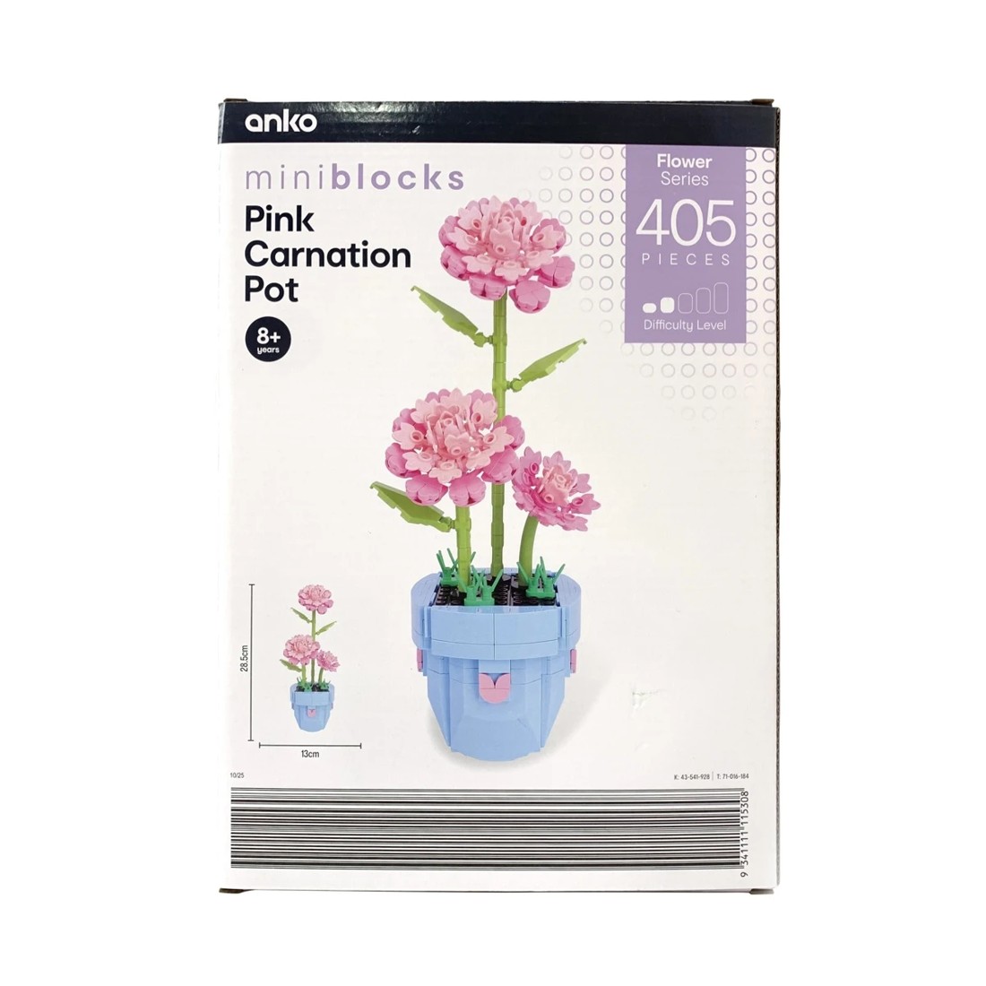 3 405 Pieces Mini Blocks Flower Series: Pink Carnation Pot, 3 of 3