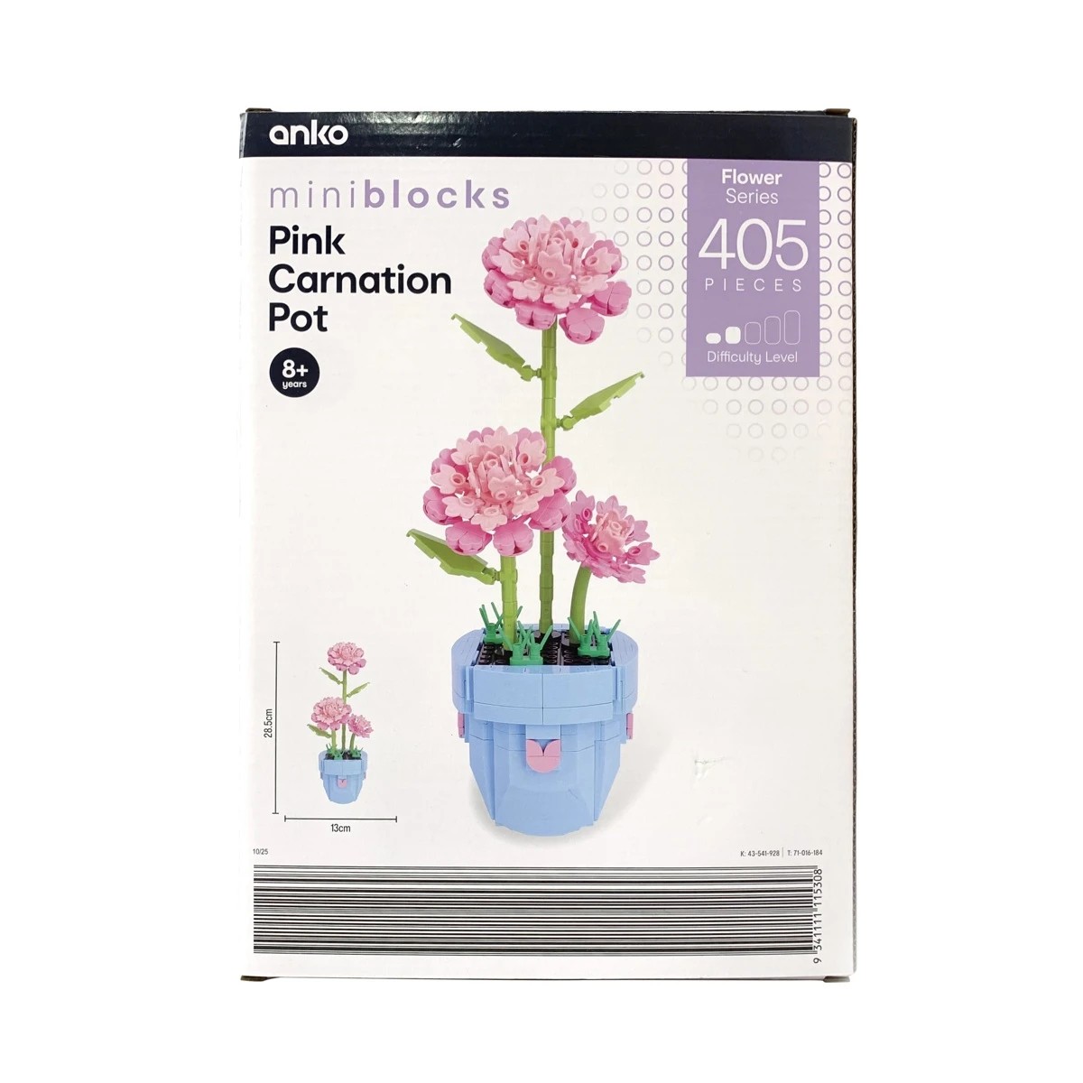 3 405 Pieces Mini Blocks Flower Series: Pink Carnation Pot, 3 of 3