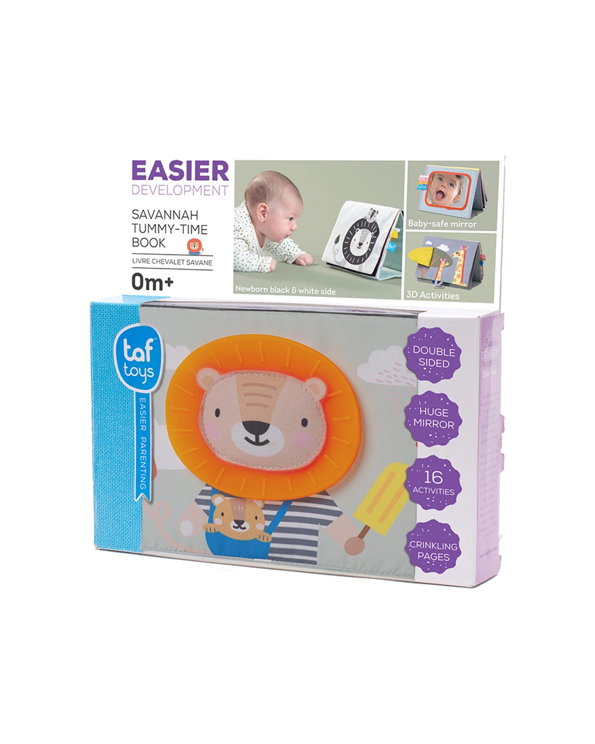 1 Taf Toys Savannah Tummy Time Book -colour Baby 0m+ Educational Toy Activity Book.
 - Multi, 1 of 3