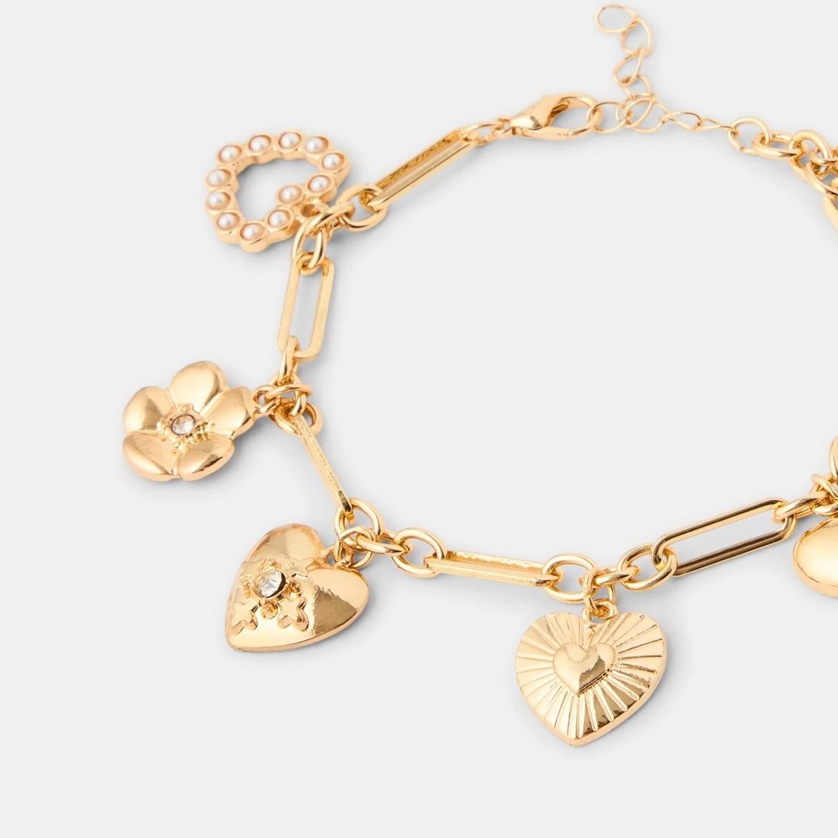 2 Charm Bracelet - Gold Tone Gold, 2 of 4