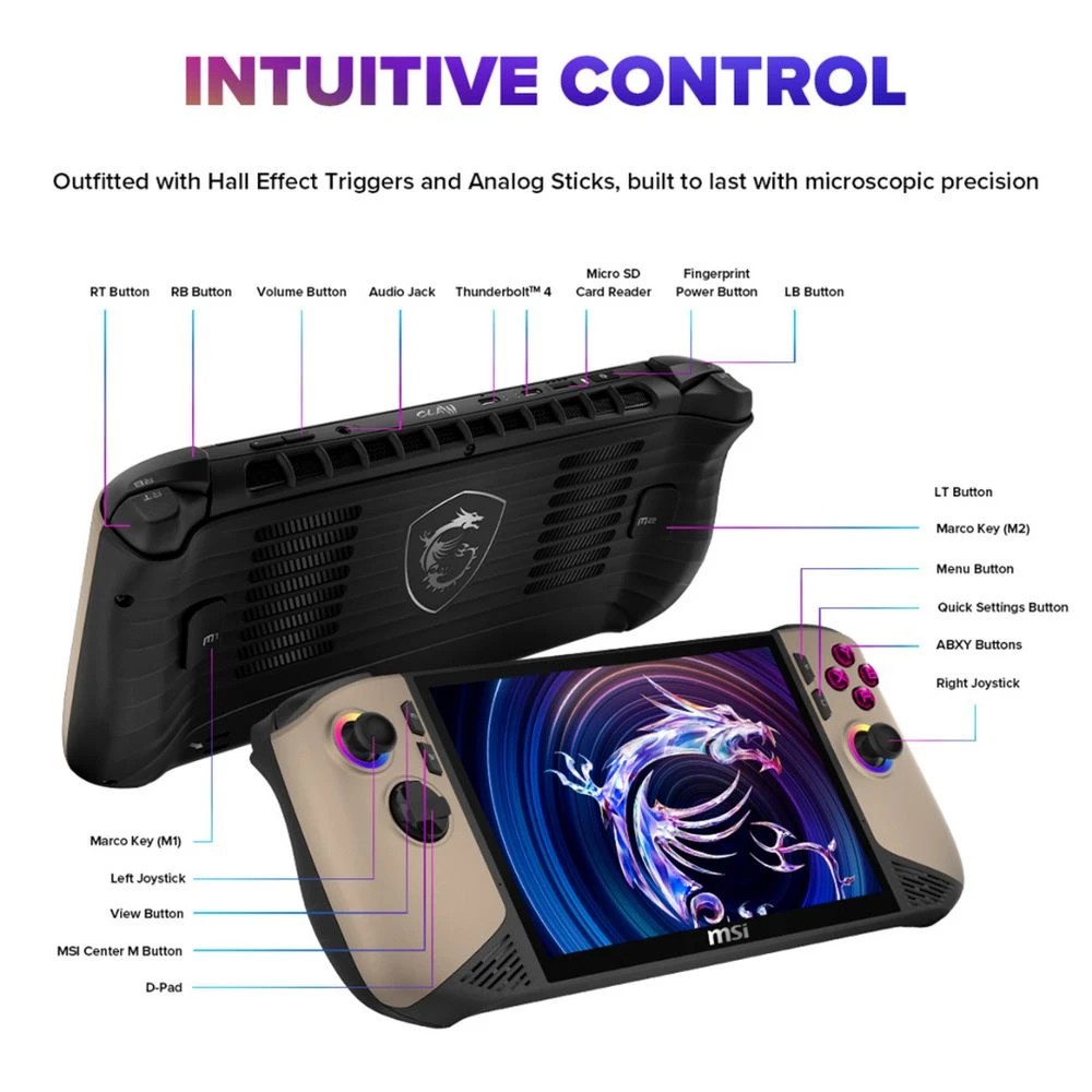 5 MSI Claw 8 AI+ A2VM Gaming Handheld Core Ultra 7 32GB/1TB, 5 of 10