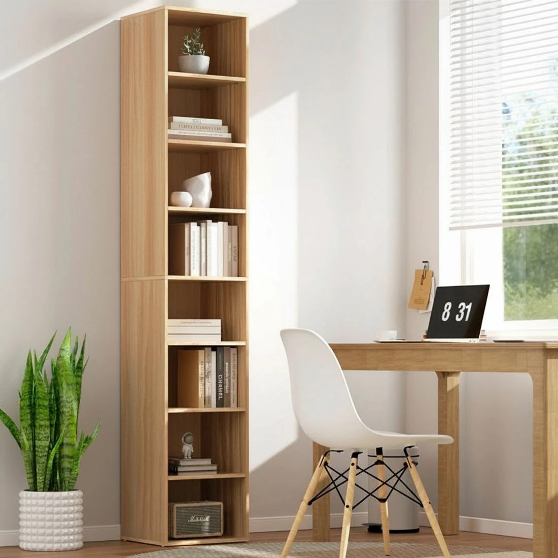 6 Artiss Bookshelf 8 Tiers - Brown, 6 of 6