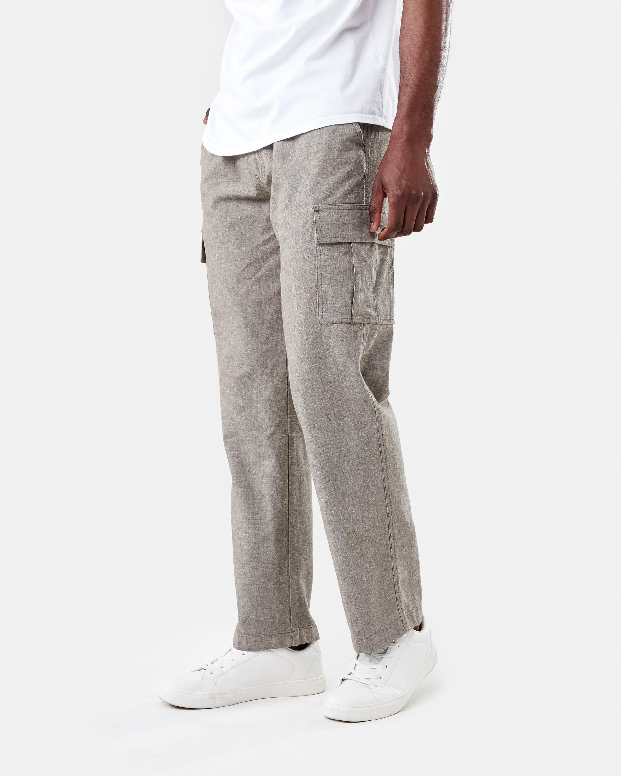 2 Elastic Waist Textured Cargo Pants Brn Eagle, 2 of 6