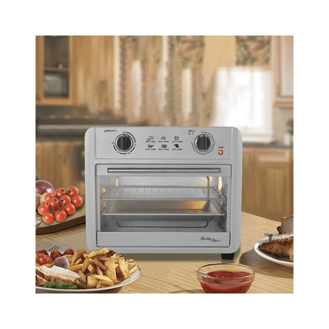 7 Healthy Choice 23l 1700w Electric Convection Fryer Oven W/ Accessories - Silver, 7 of 7