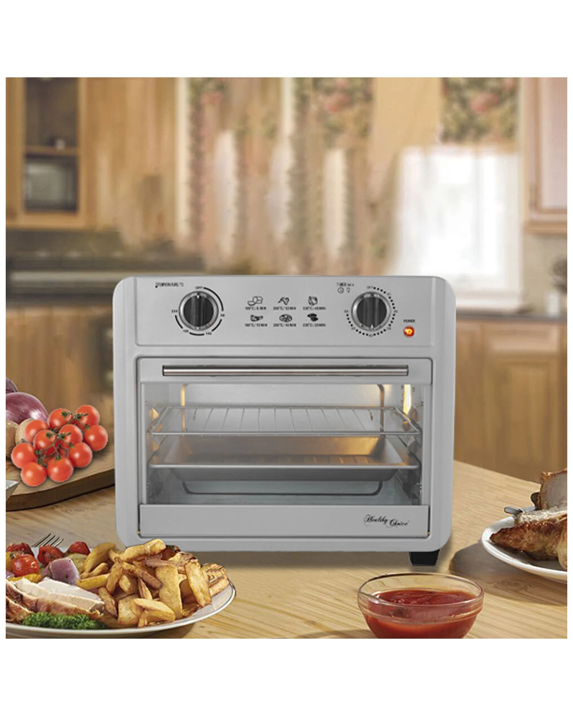 7 Healthy Choice 23l 1700w Electric Convection Fryer Oven W/ Accessories - Silver, 7 of 7