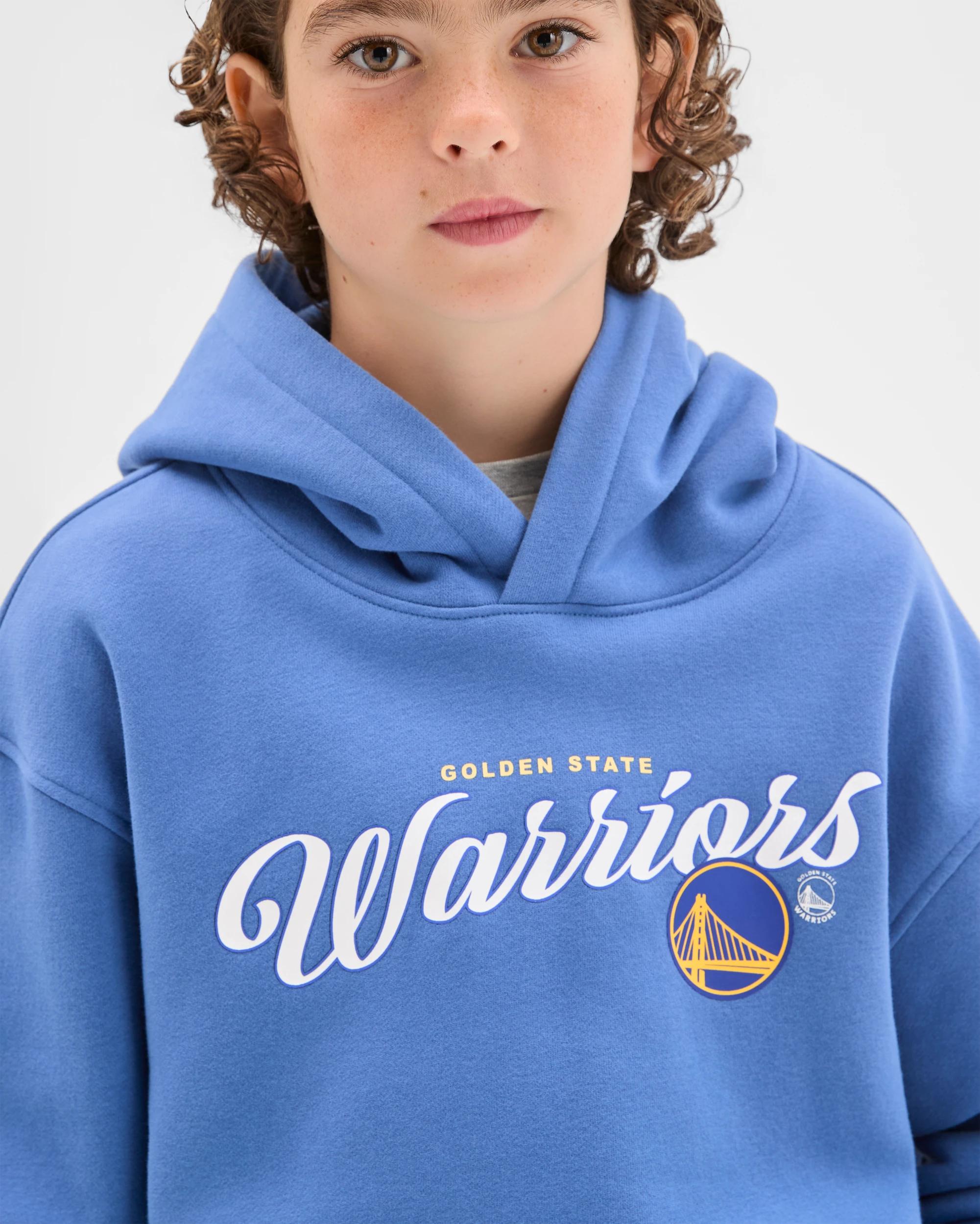 4 NBA Australian Cotton Blend Oversized Popover Jumper BLUE, 4 of 7
