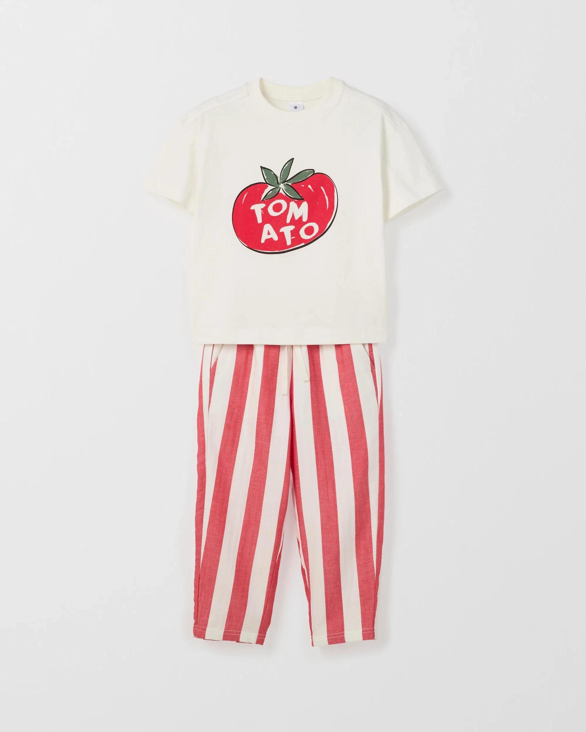 5 Target Kids Lightweight T-Shirt & Pants 2 Piece Set TOMATO RED, 5 of 6