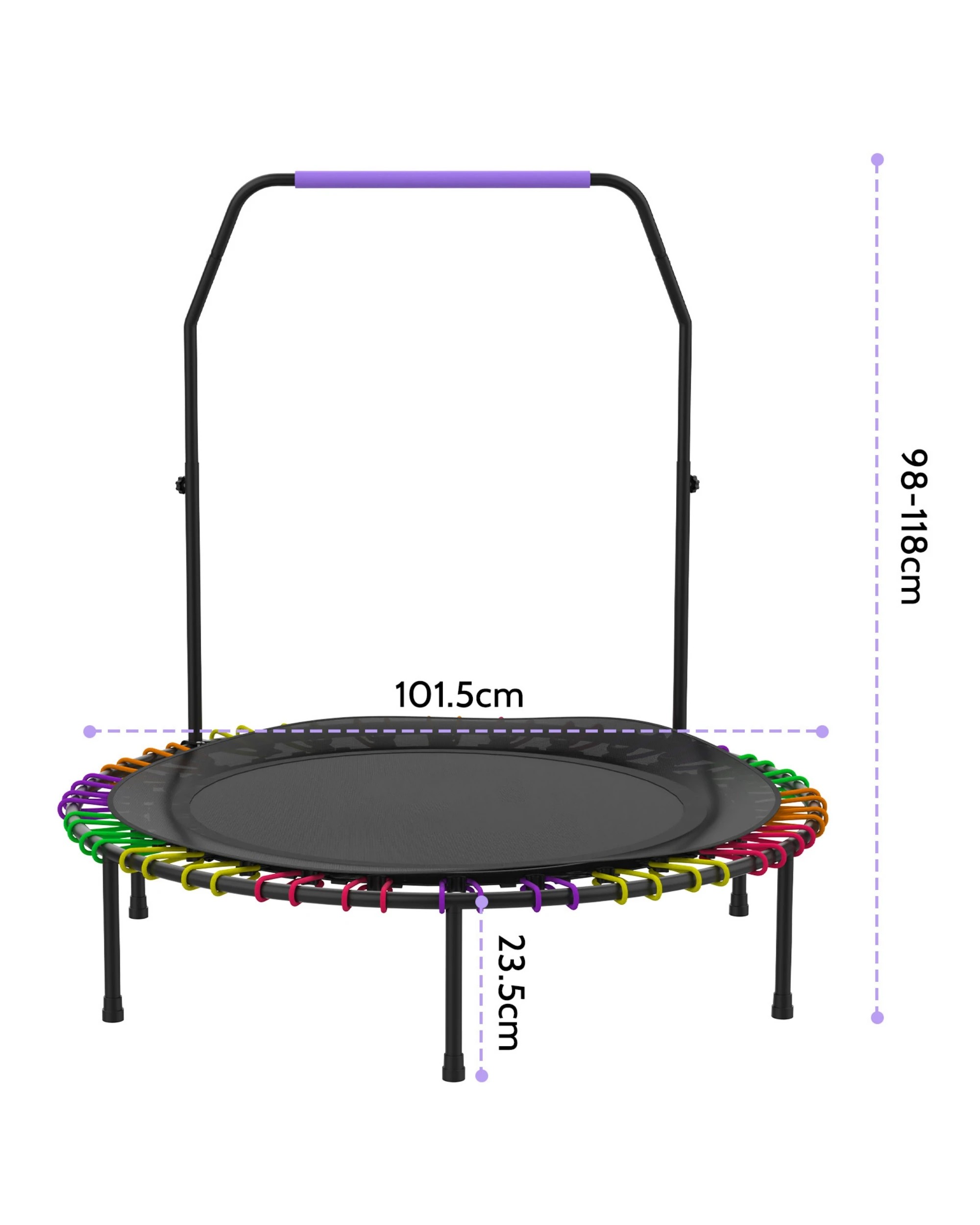 7 Advwin 40" Mini Trampoline Rebounder Foldable Fitness Trampoline for Adults and Kids Max Load 150kg, 7 of 7