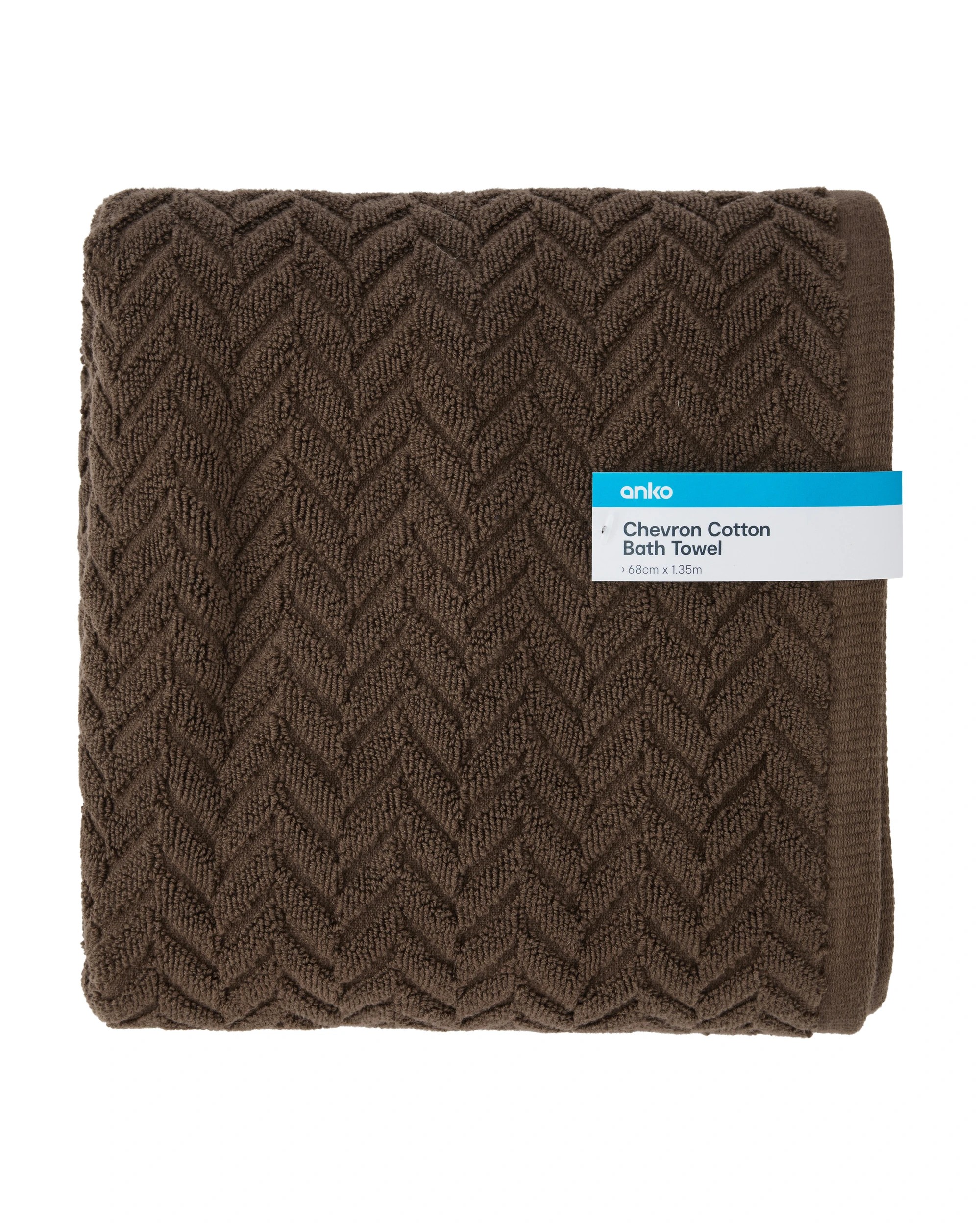5 Chevron Cotton Bath Towel - Chocolate, 5 of 6