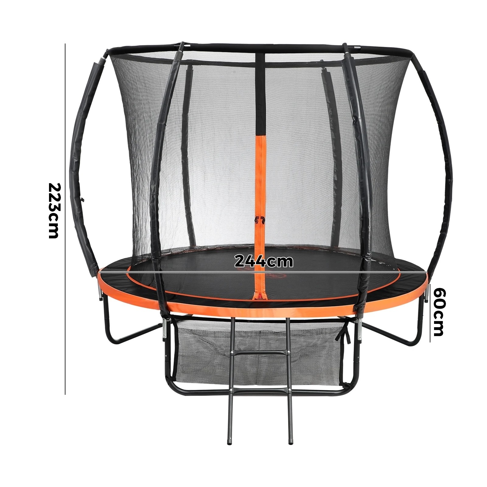 2 Mazam 8ft Trampoline Round Kids Trampolines Encosure Safety Net With Ladder
 - Multi, 2 of 10