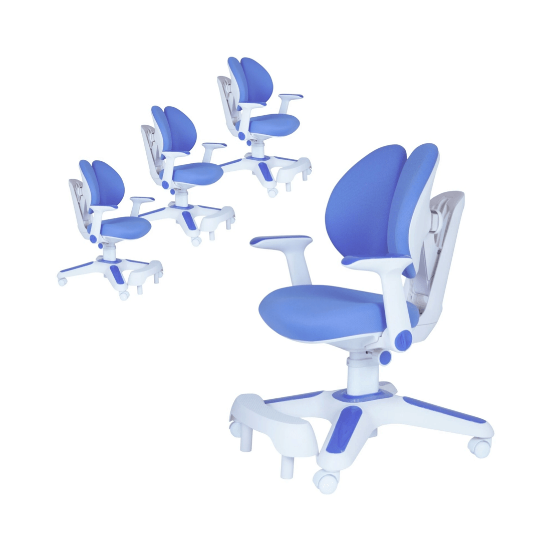 1 BR Home Ergonomic Kids Study Chair Set of 4 Height Adjustable, 1 of 10