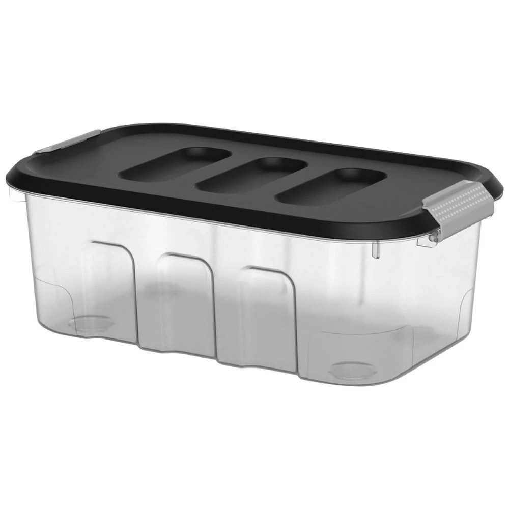 1 J.Burrows 11L Modular Storage Container Clear/Grey, 1 of 6