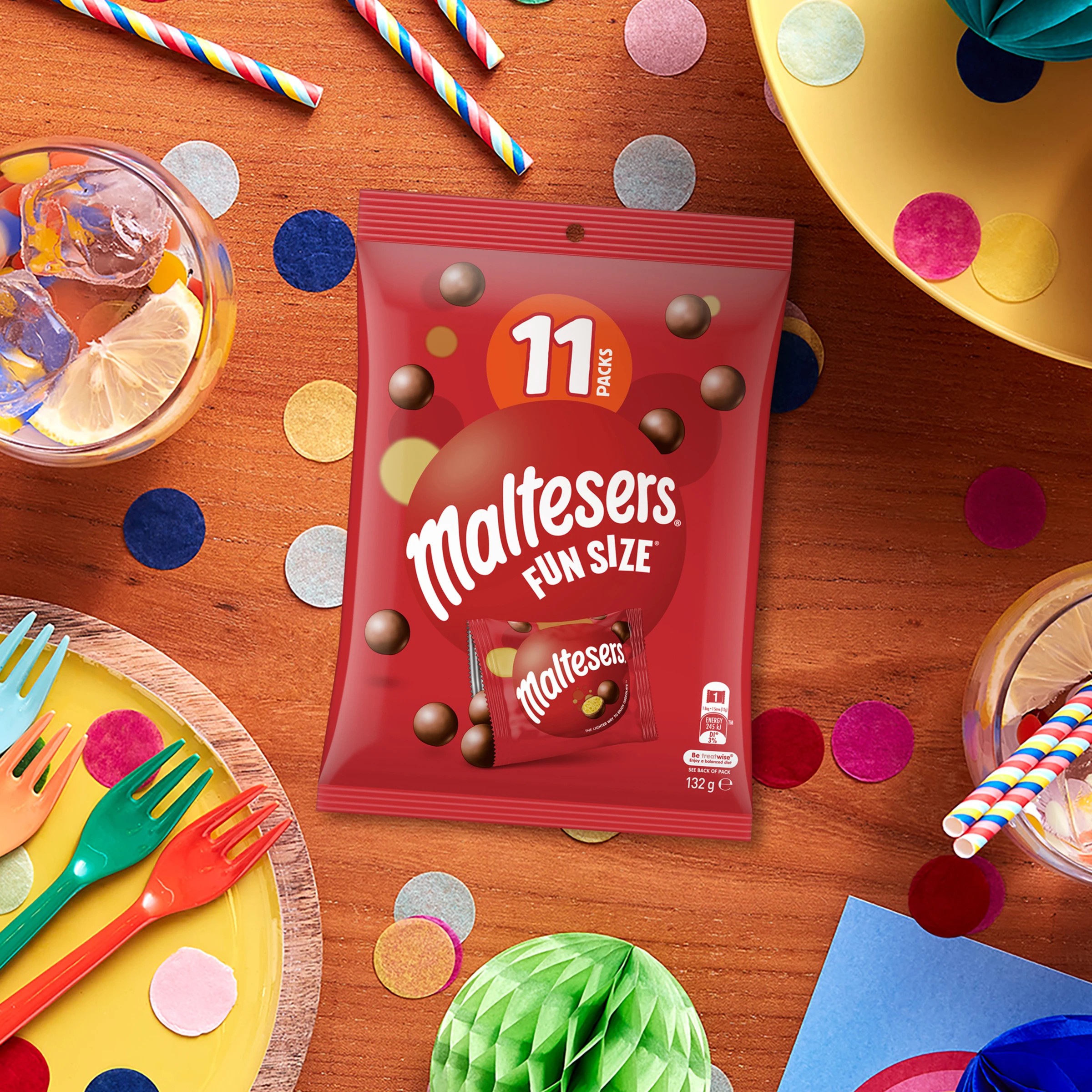 5 Maltesers 11 Piece Milk Chocolate Fun Size Share Pack 132g, 5 of 5