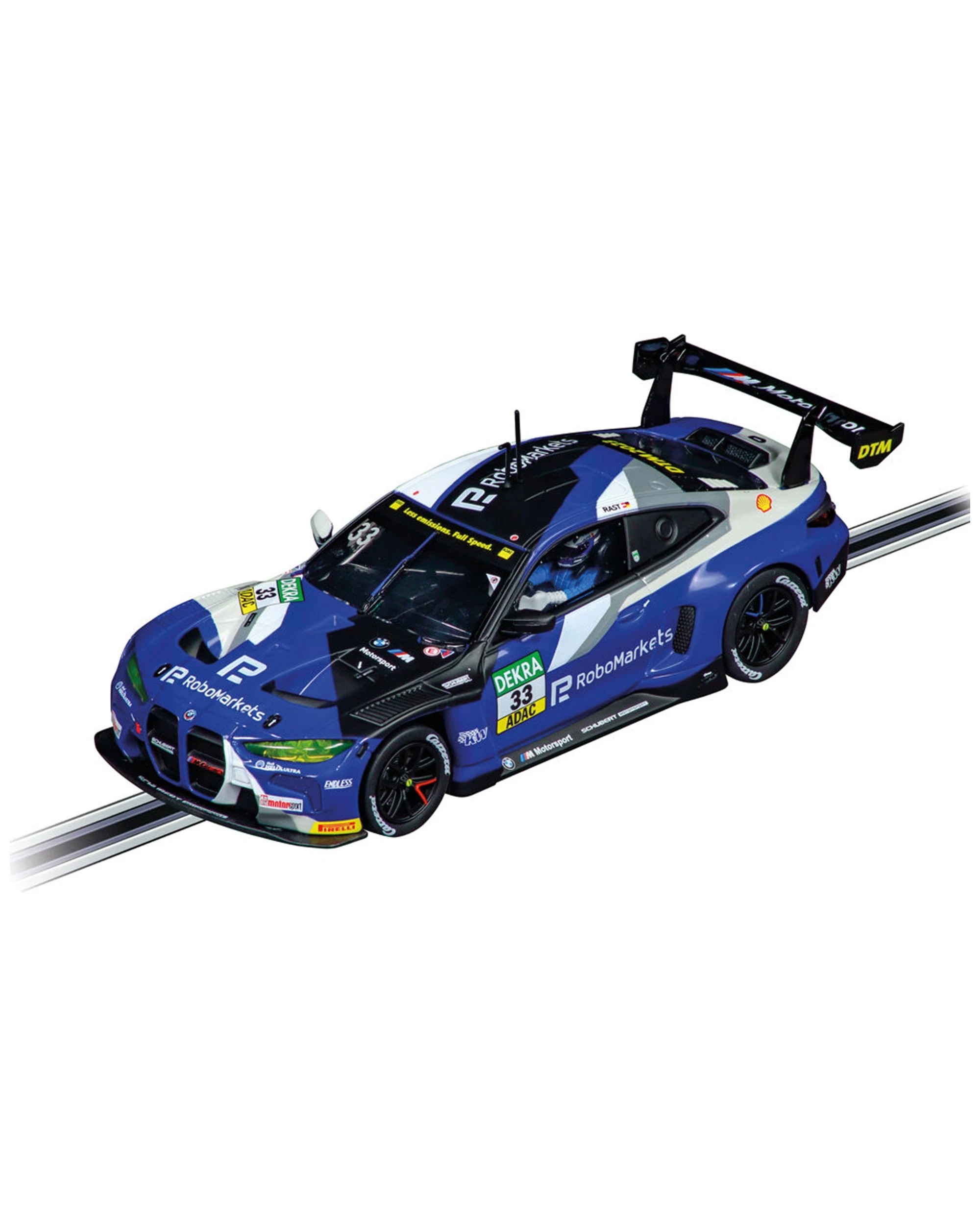 2 Carrera BMW M4 GT3 Schubert Motorsport No33 DTM 2023 Slot Car 1.32 Scale - Blue, 2 of 3