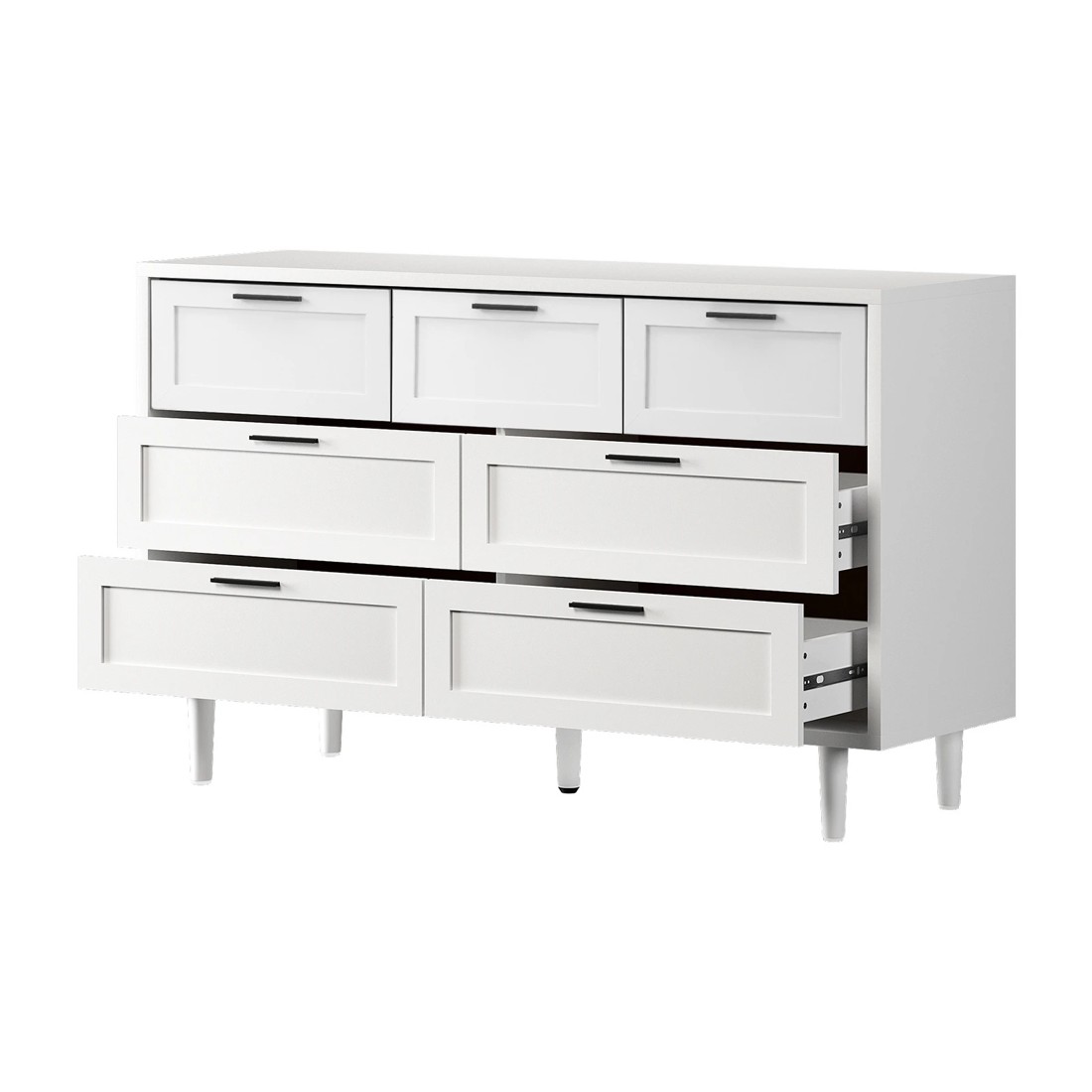 8 Oikiture 7 Chest Of Drawers Dresser Chest Storage Cabinet Lowboy
 - White, 8 of 10