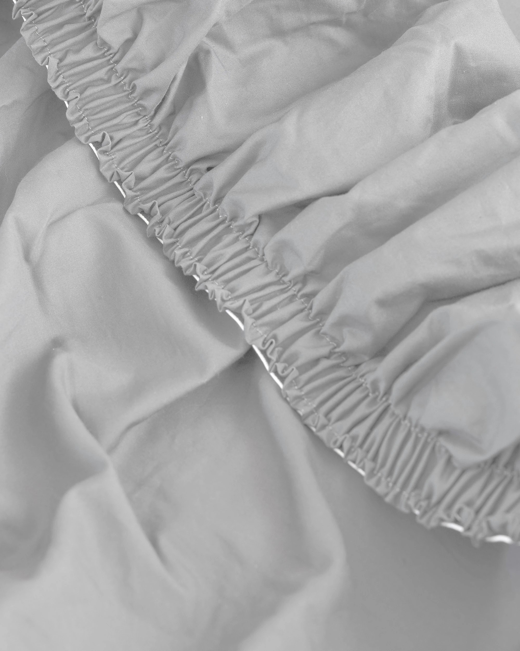 7 Bambury TRUFit Wide Elastic 100% Cotton Deep pocket Fitted Sheet Only - Queen Bed - Silver, 7 of 7